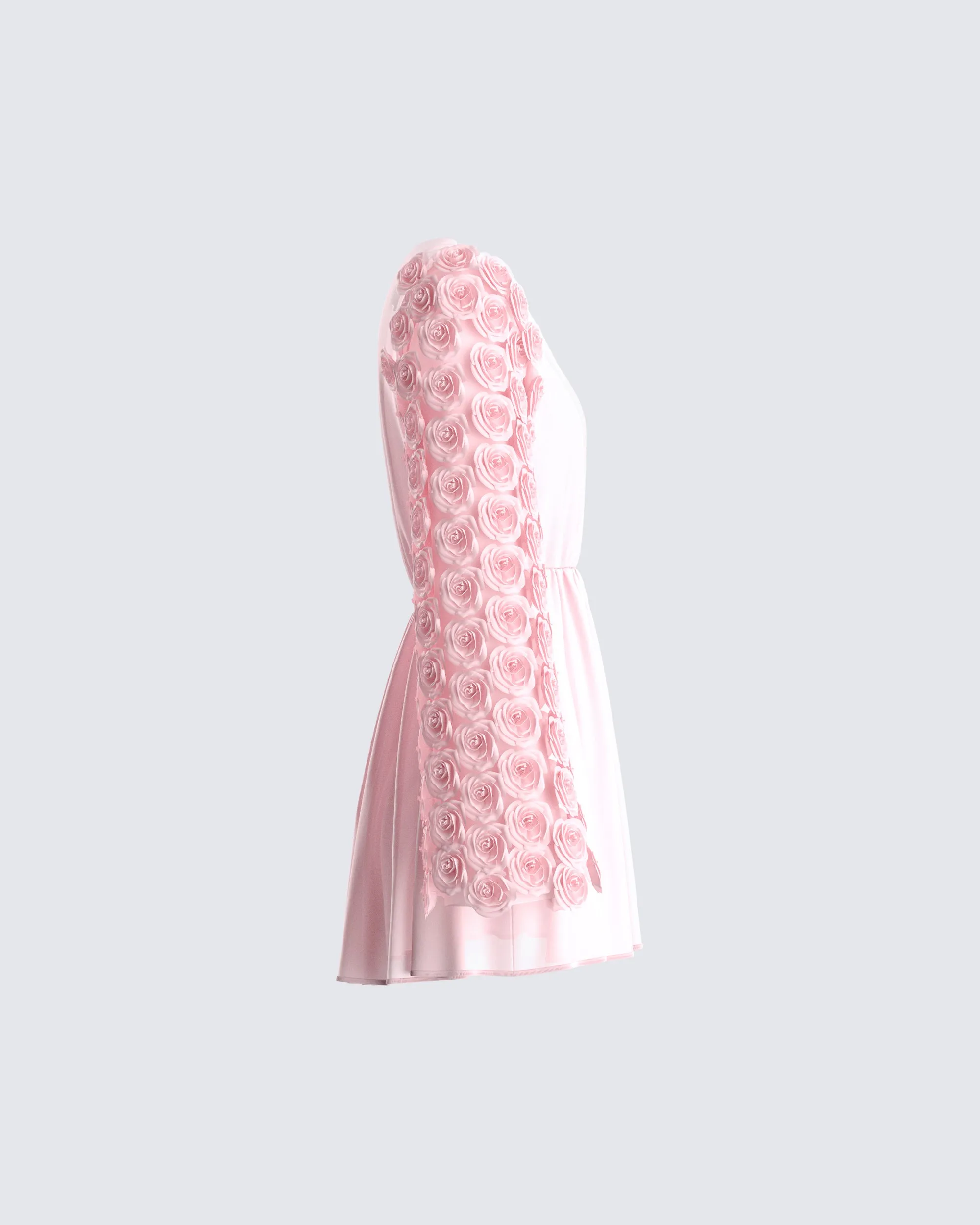 Elvia Pink Pleated Flower Dress sold by Finesse product image thumbnail 2