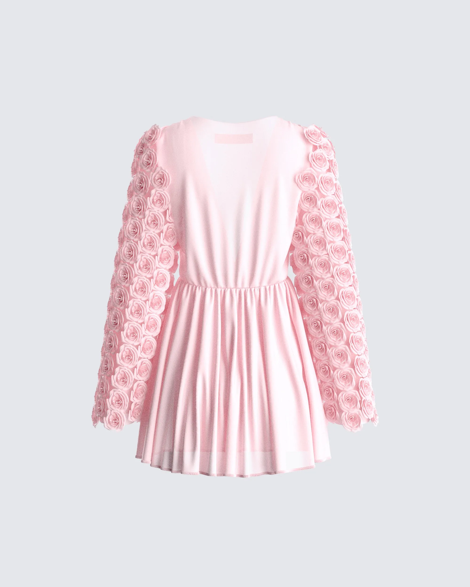 Elvia Pink Pleated Flower Dress sold by Finesse product image thumbnail 3