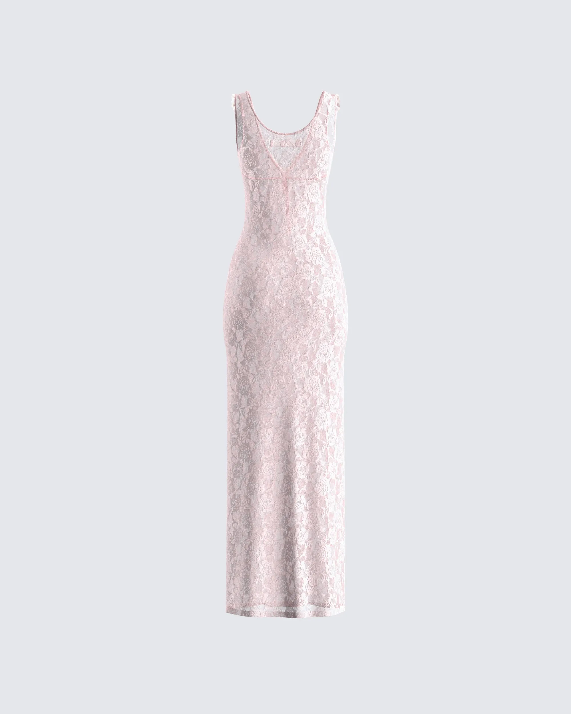 Scarlett Pink Lace Maxi Dress sold by Finesse product image thumbnail 3