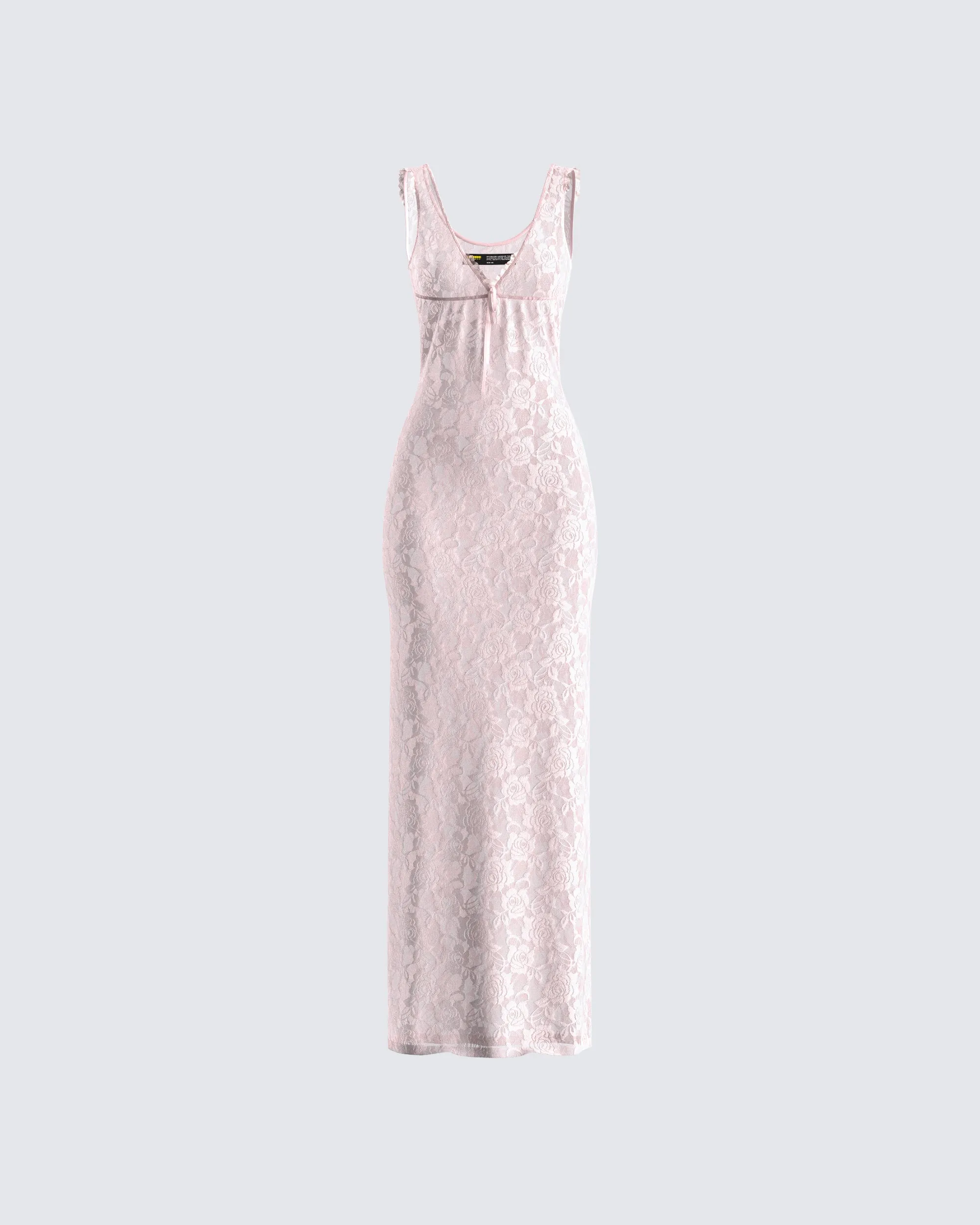 Scarlett Pink Lace Maxi Dress sold by Finesse