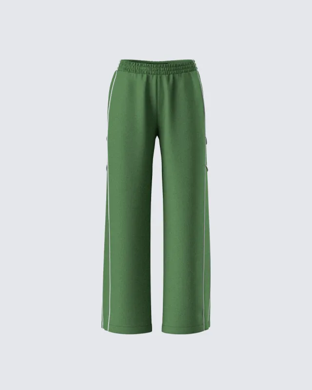Sidonia Baggy Green Track Pants sold by Finesse