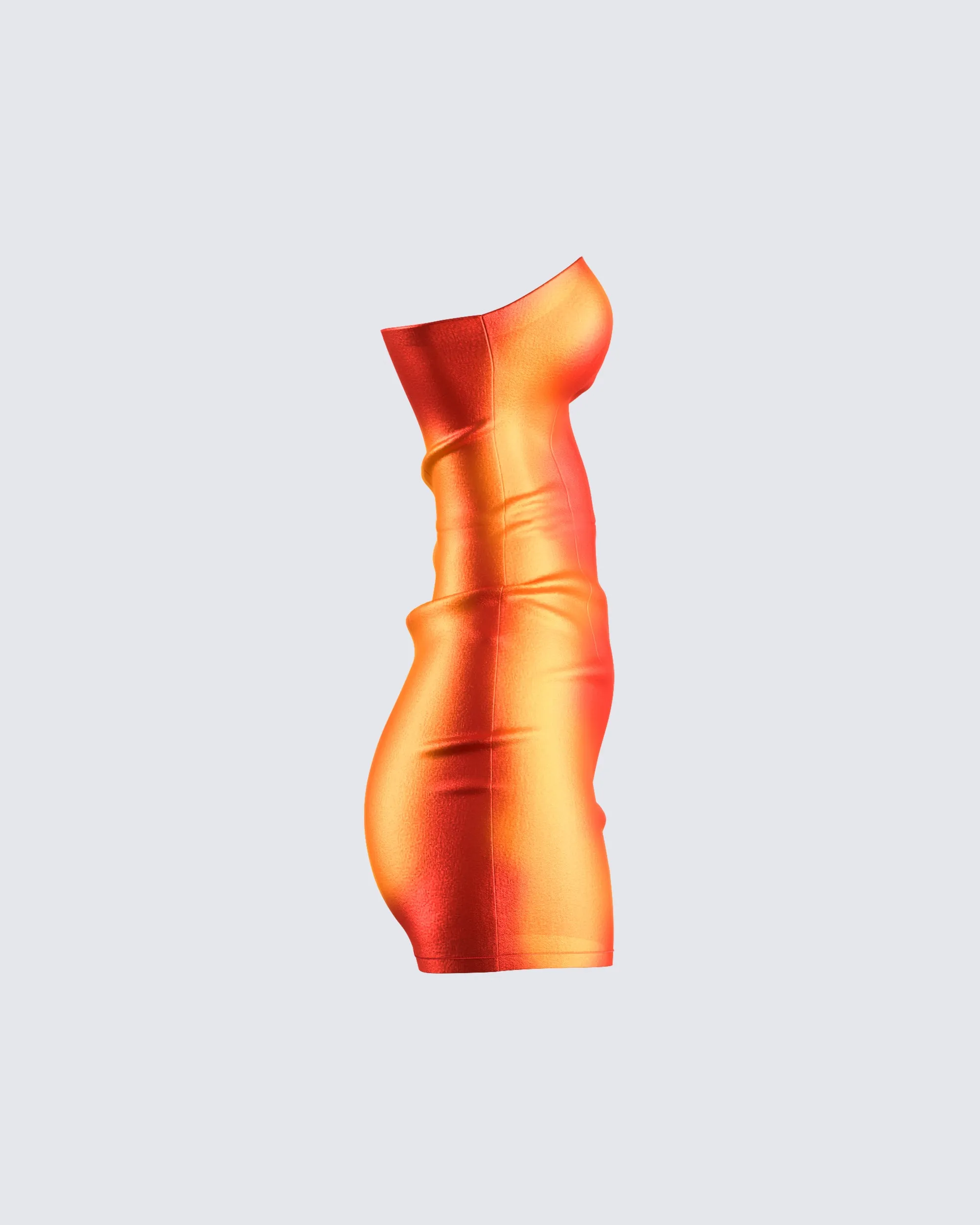 Ainsley Orange Metallic Mini Dress sold by Finesse product image thumbnail 2