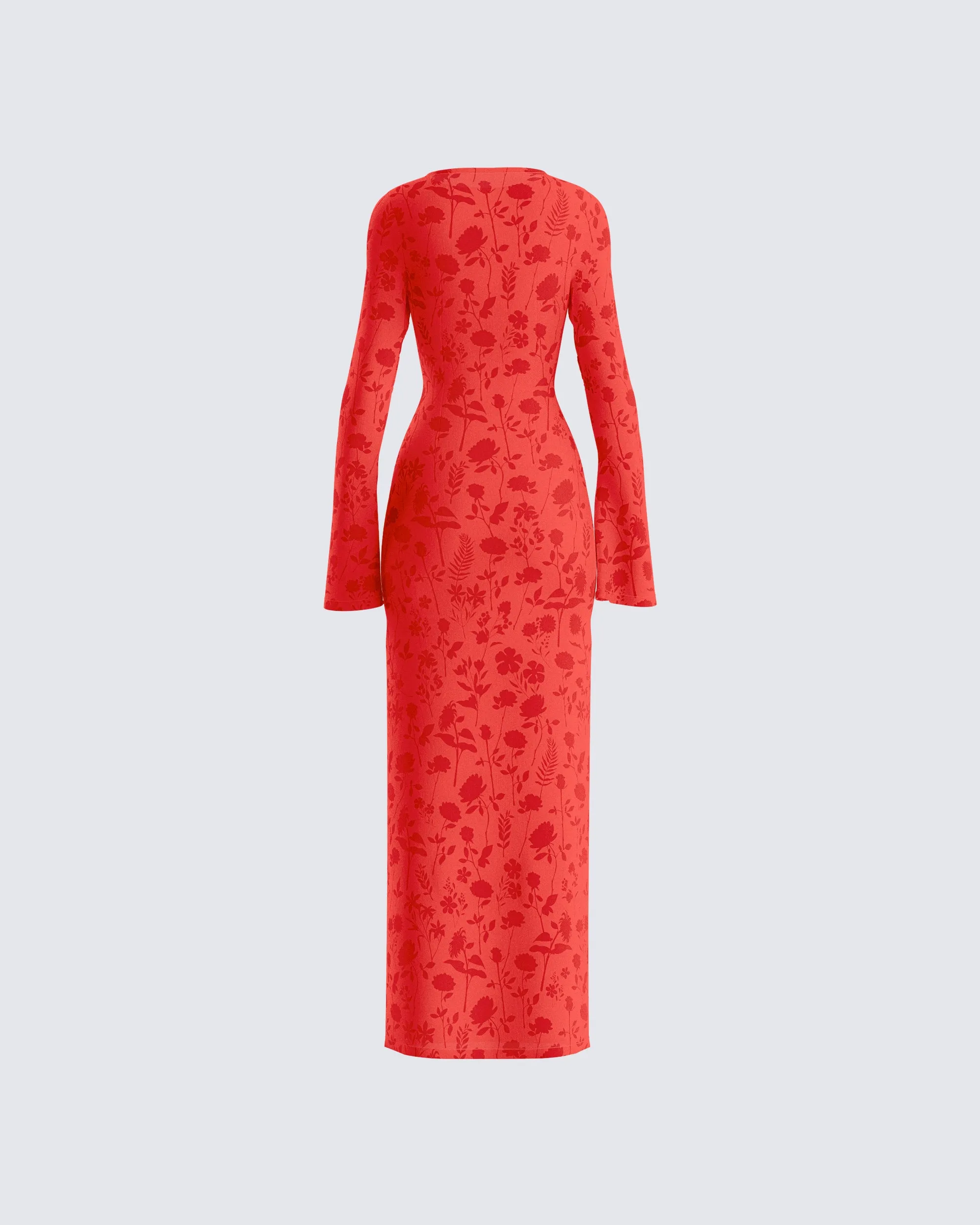 Sabina Orange Flower Print Dress sold by Finesse product image thumbnail 3