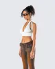 Iyanu Ivory Jersey Halter Top sold by Finesse