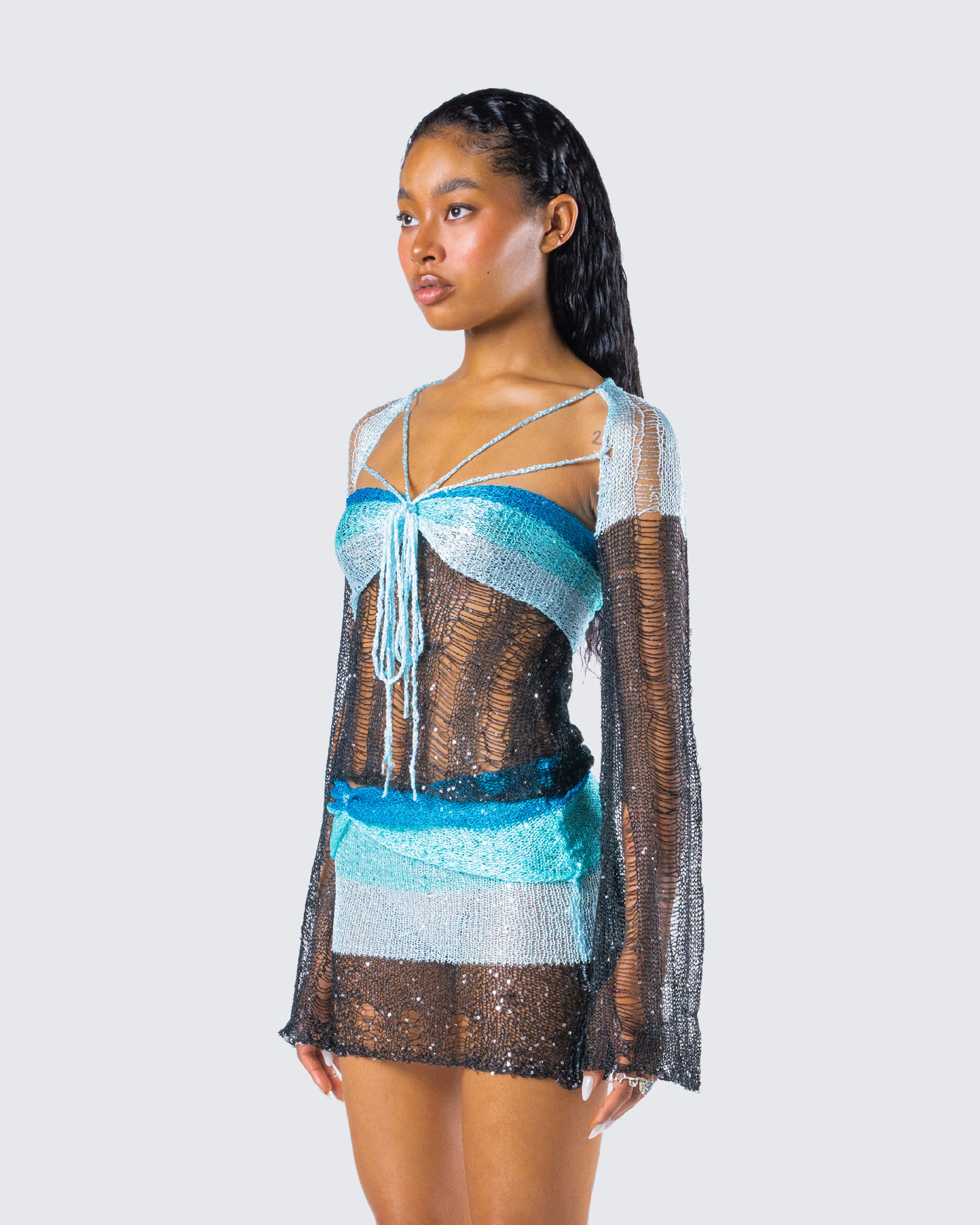 Vanessa Black Sequin Knit Top sold by Finesse product image thumbnail 5