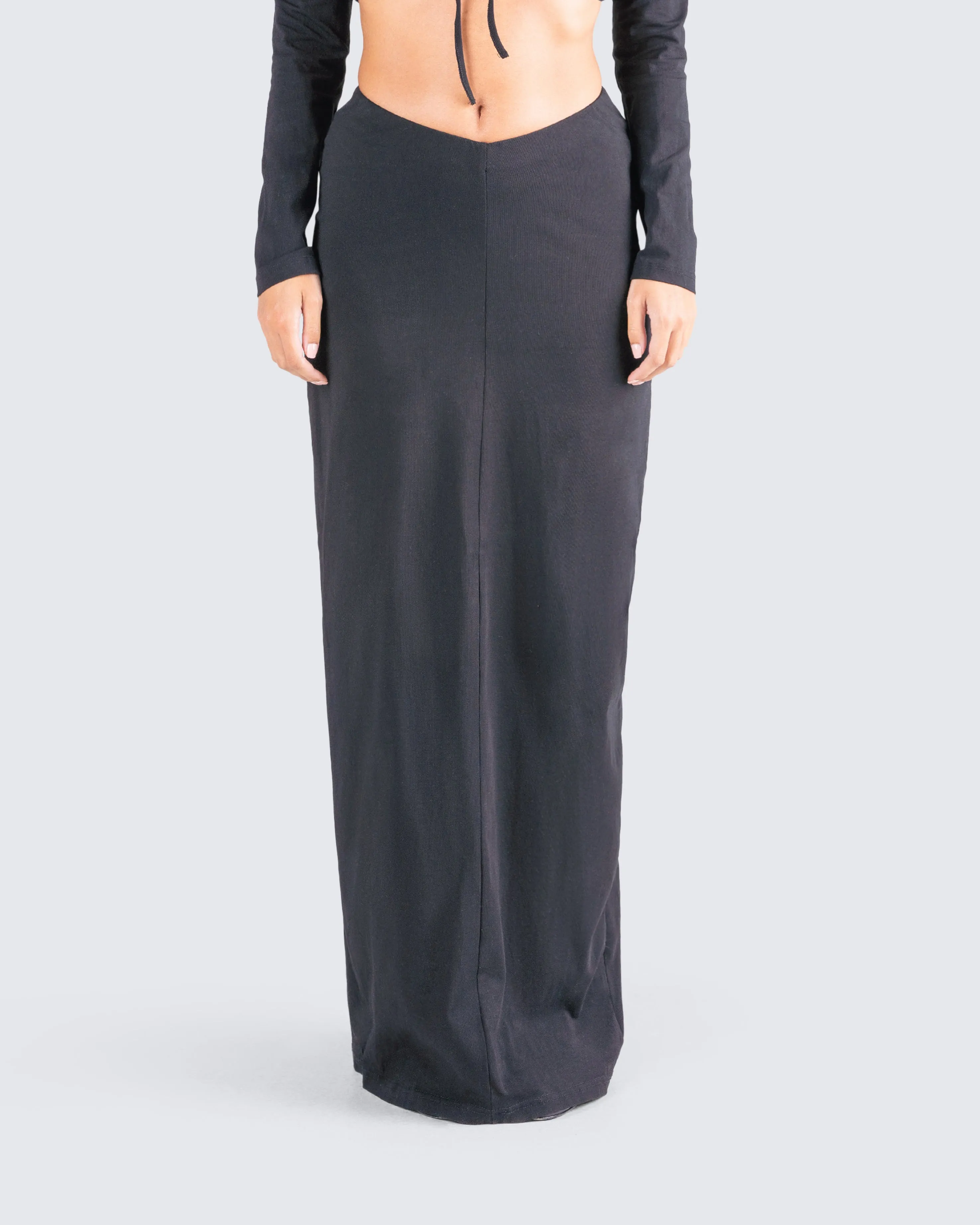 Nadia Black V Waist Skirt sold by Finesse product image thumbnail 4