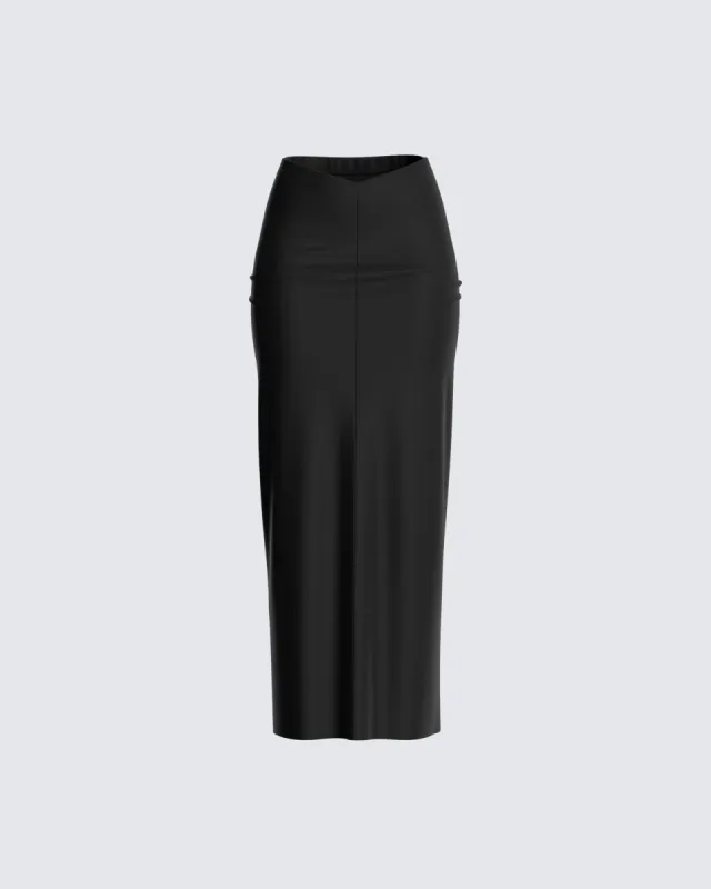 Nadia Black V Waist Skirt sold by Finesse