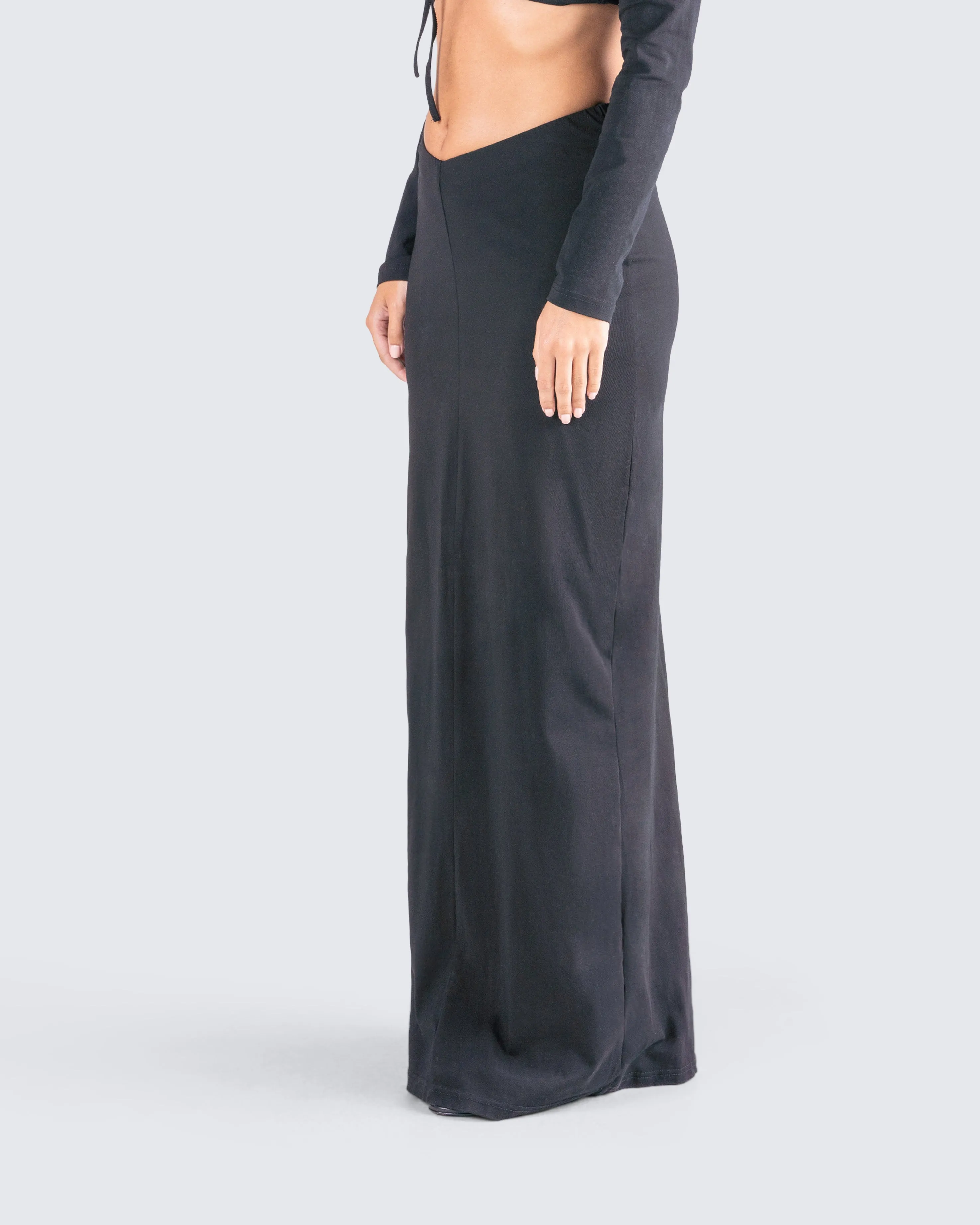 Nadia Black V Waist Skirt sold by Finesse product image thumbnail 5