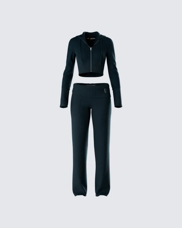 Alyssa Black Knit Set sold by Finesse