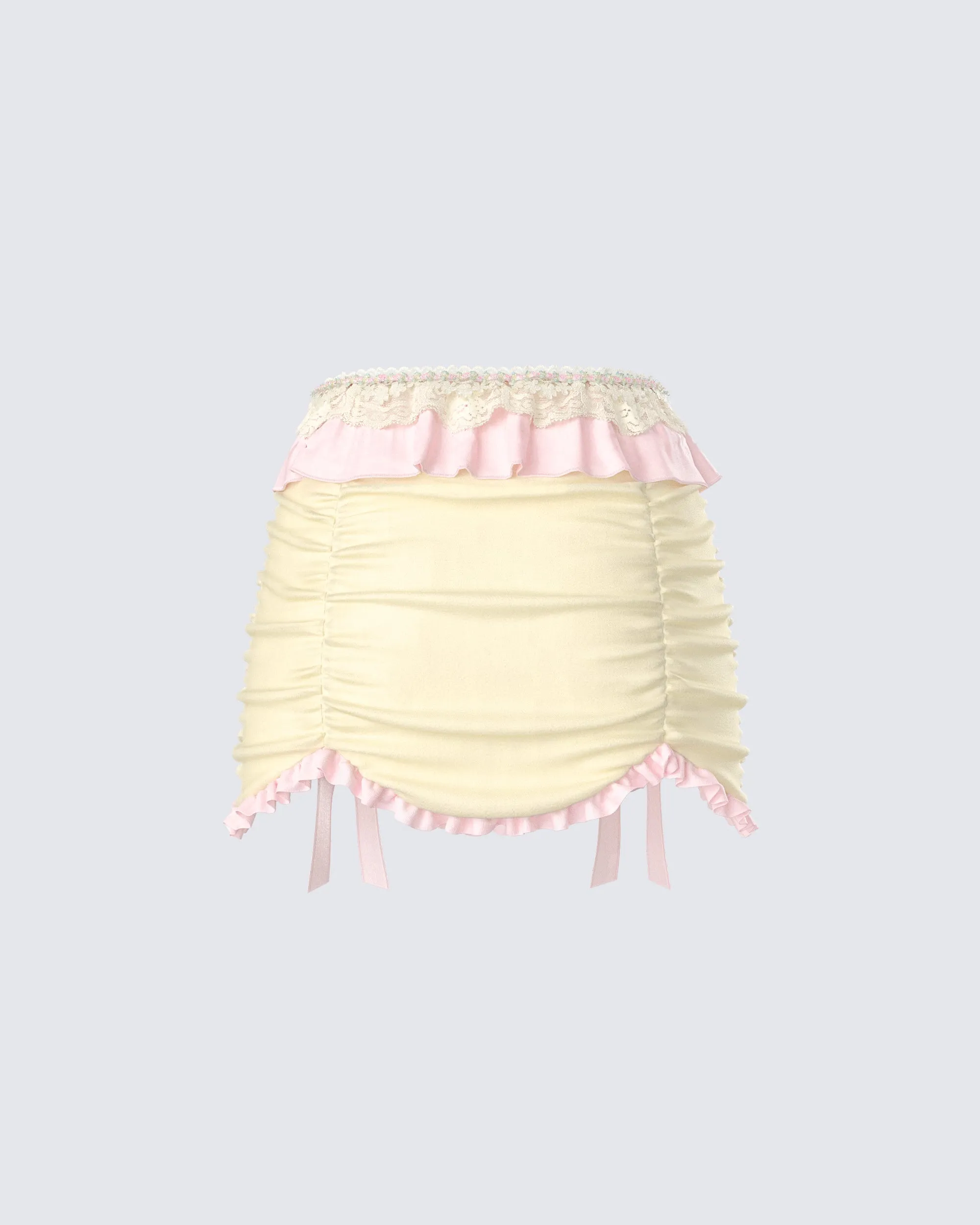 Sofia Pastel Ruffle Mini Skirt sold by Finesse product image thumbnail 3