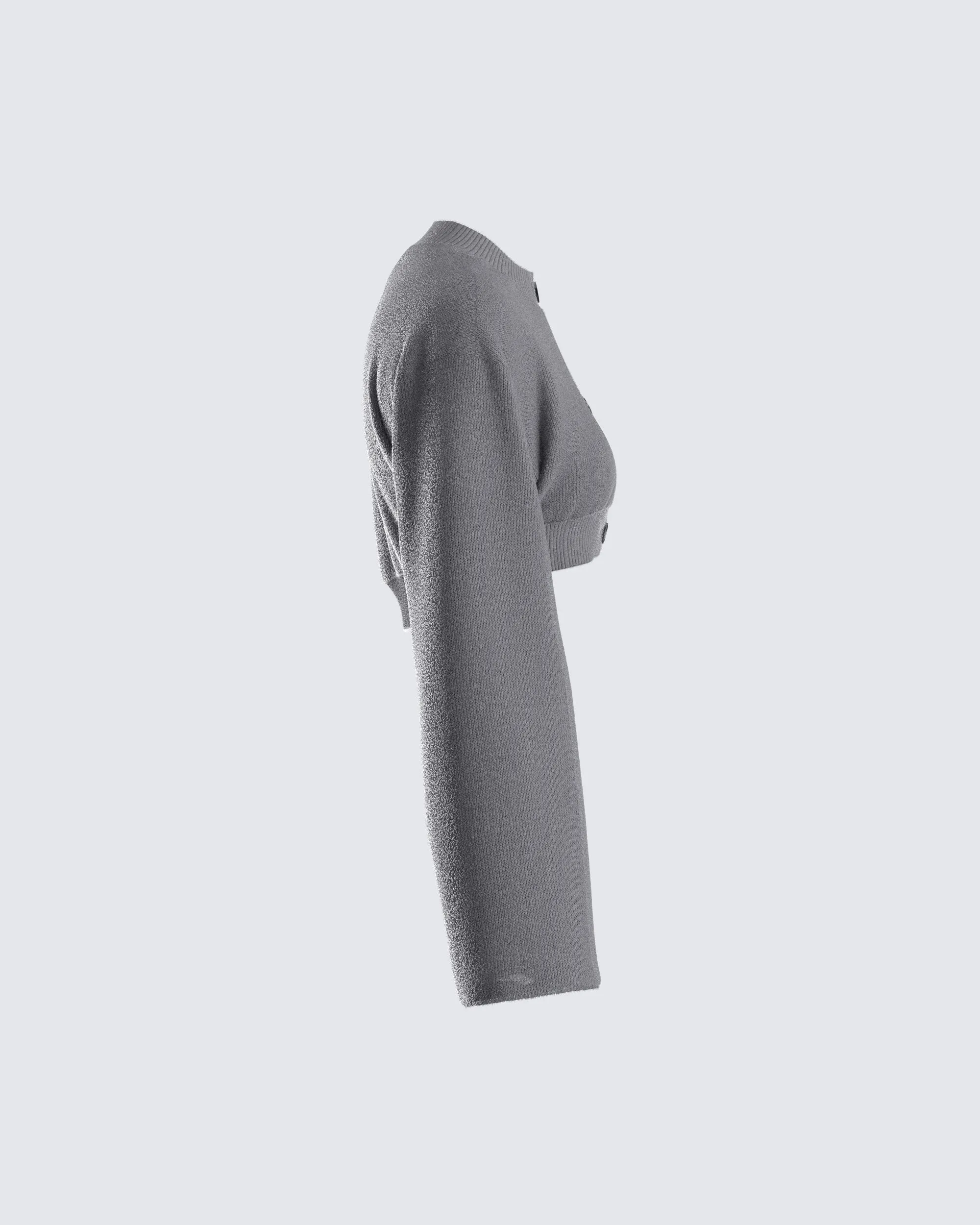 Svetlana Grey Sweater Cardigan sold by Finesse product image thumbnail 2