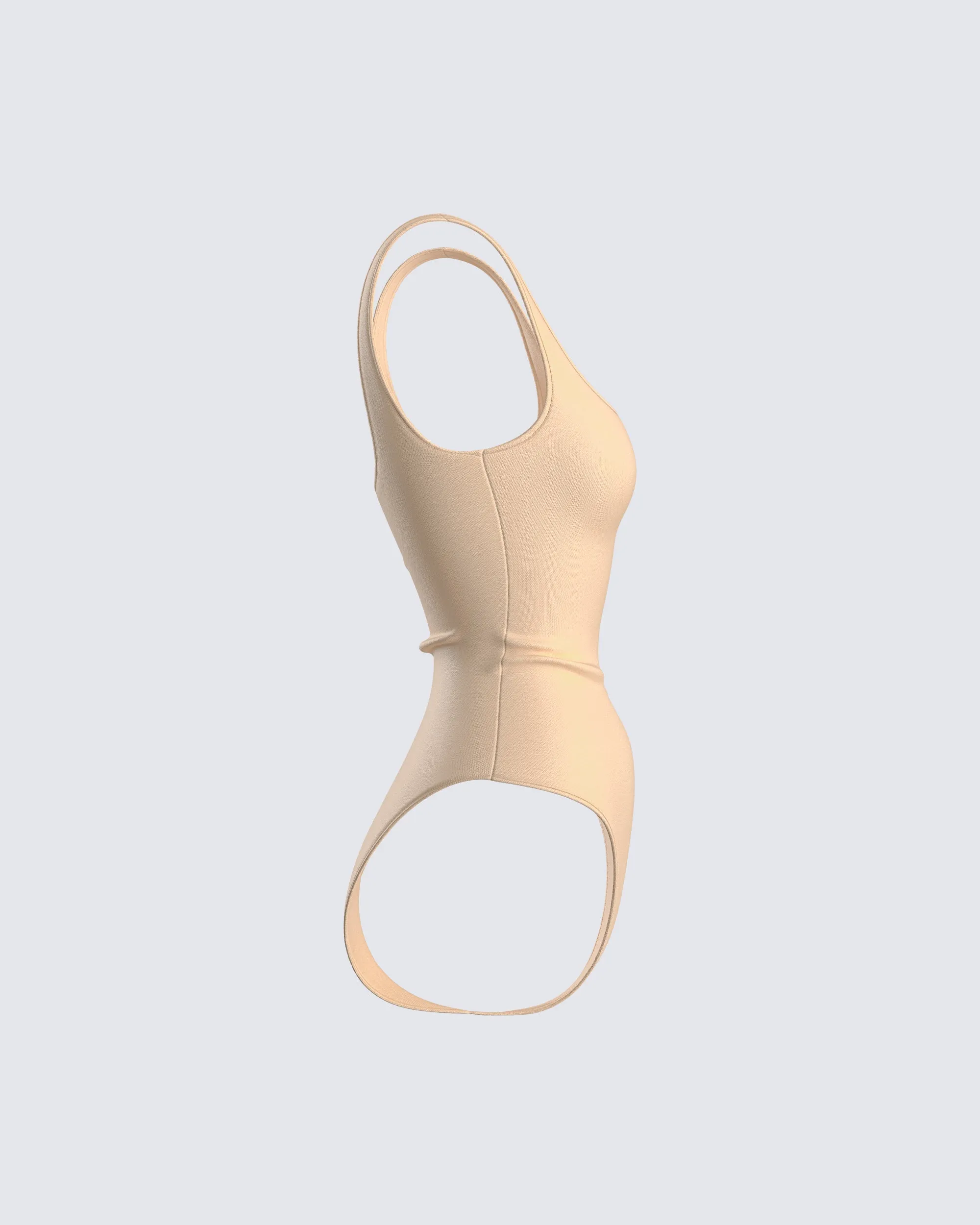 Fatima Beige Tank Bodysuit sold by Finesse product image thumbnail 2