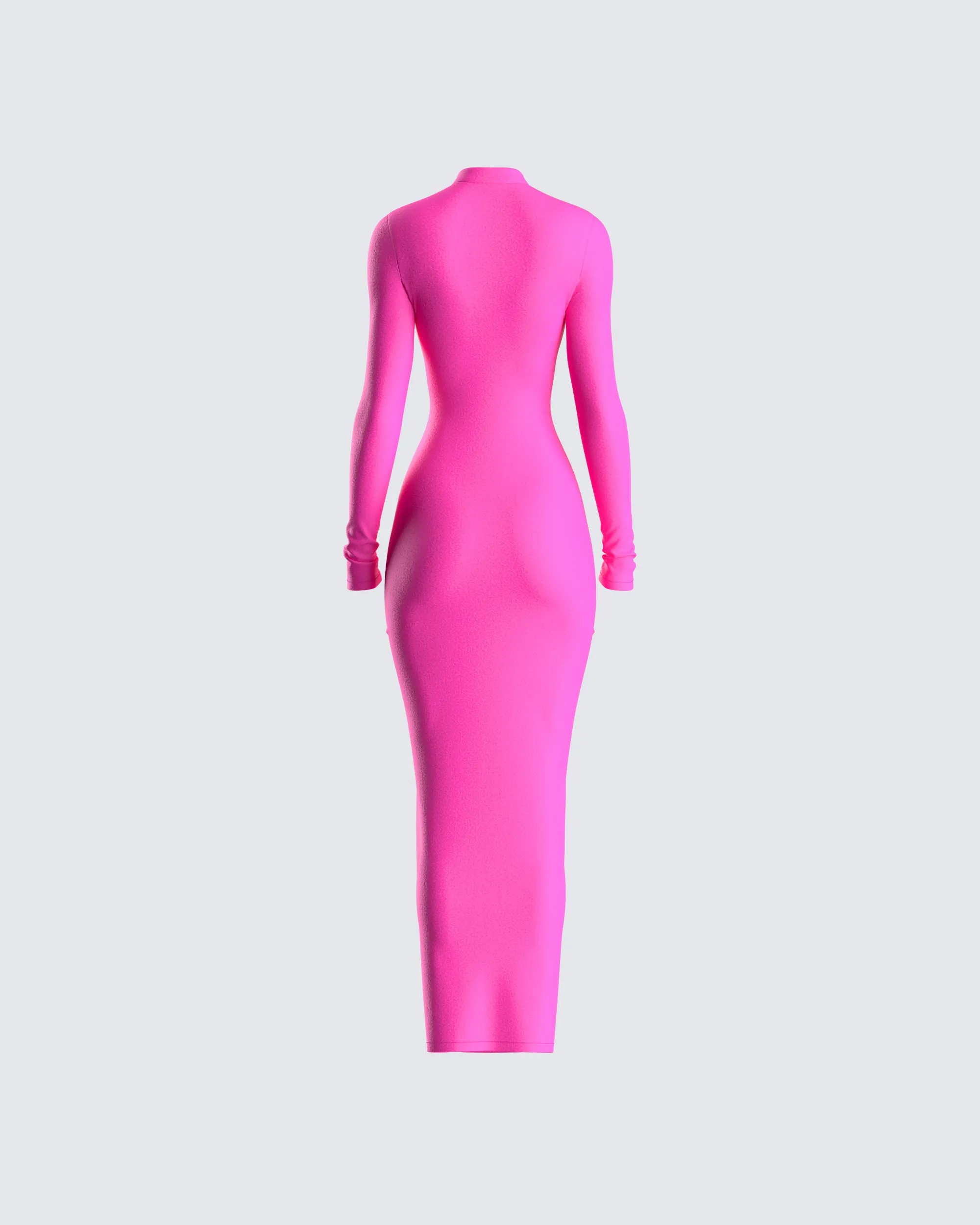Lola Hot Pink Bodycon Maxi Dress sold by Finesse product image thumbnail 3
