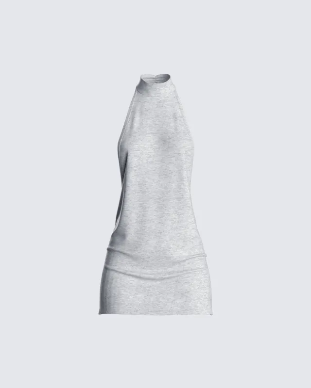 Jess Grey Mini Dress made by Finesse