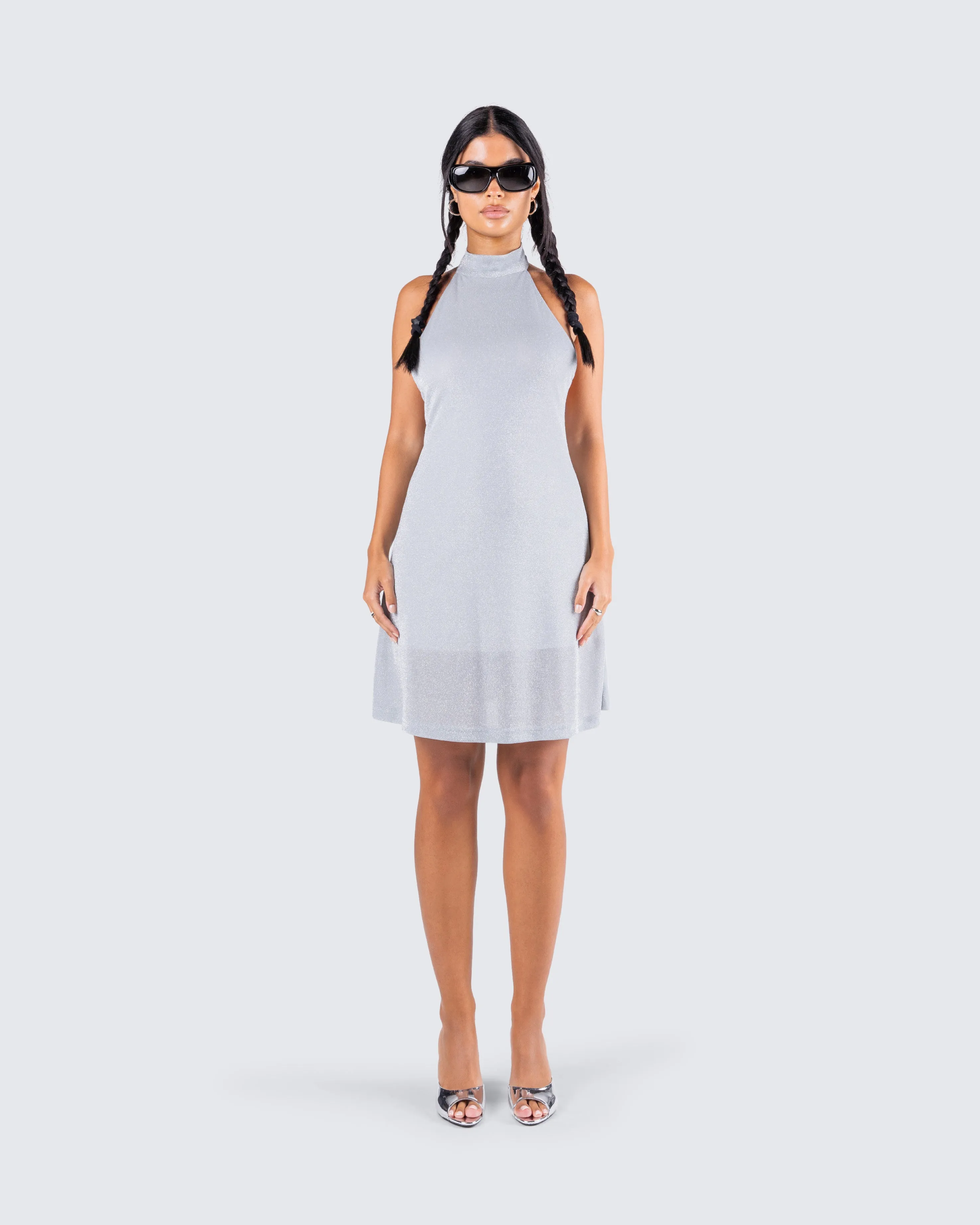 Jess Grey Mini Dress sold by Finesse product image thumbnail 4