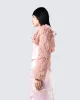 Edith Pink Vegan Fur Shrug Jacket sold by Finesse