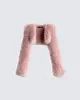 Edith Pink Vegan Fur Shrug Jacket sold by Finesse