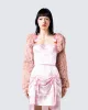 Edith Pink Vegan Fur Shrug Jacket sold by Finesse