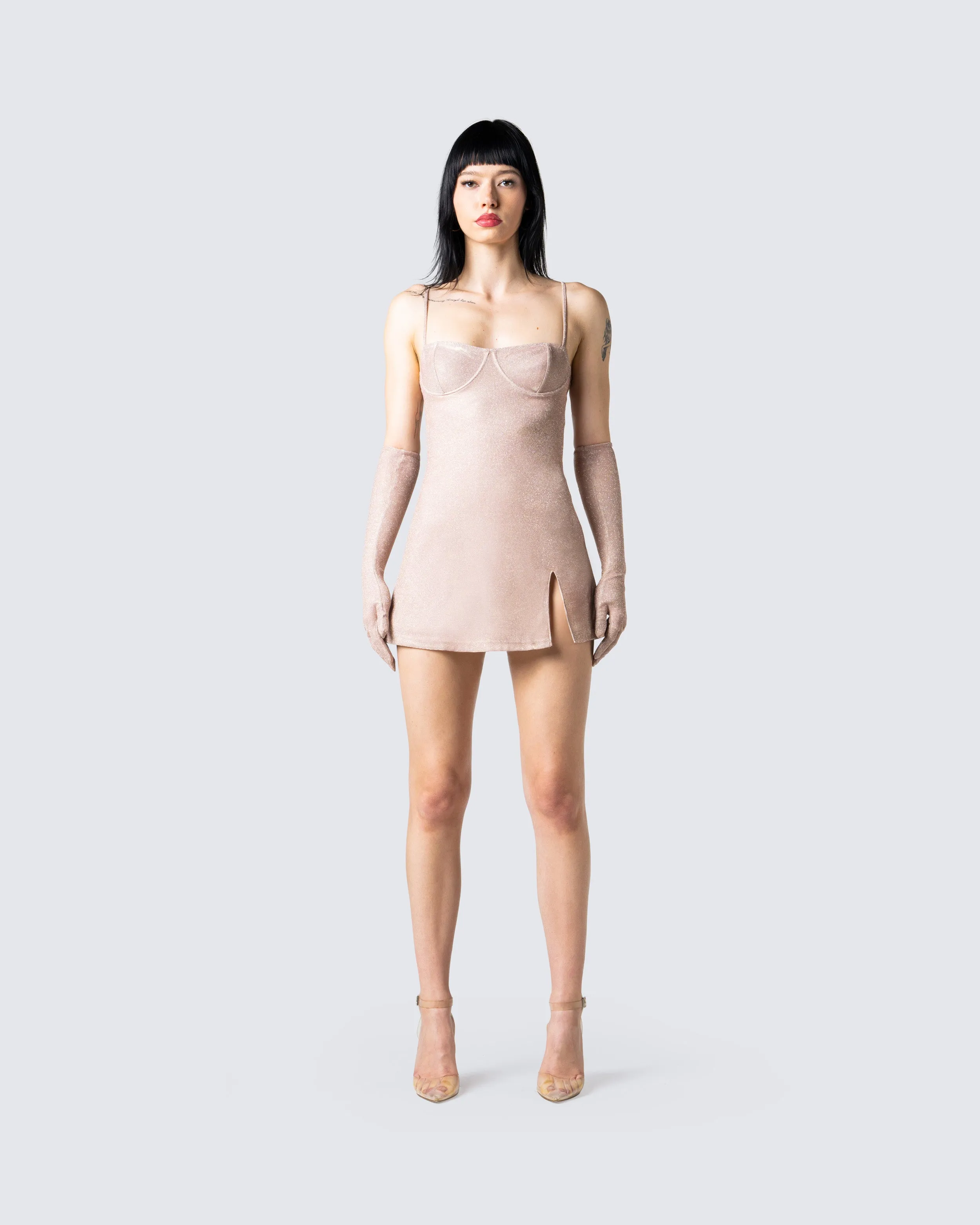 Jone Shimmer Mini Dress & Gloves sold by Finesse product image thumbnail 4