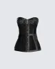Alexis Black Lace Corset Top sold by Finesse