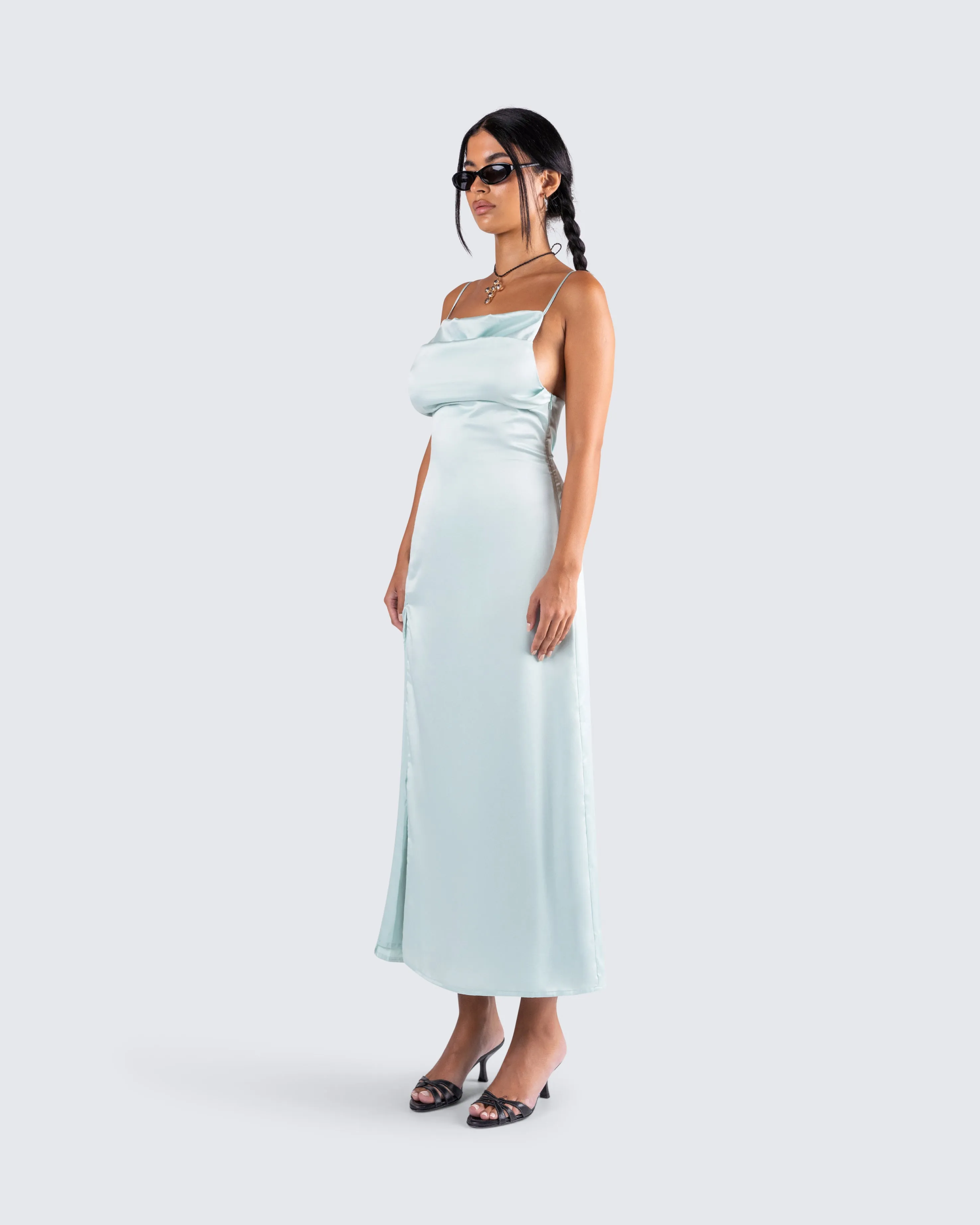 Piper Aqua Midi Dress sold by Finesse product image thumbnail 5