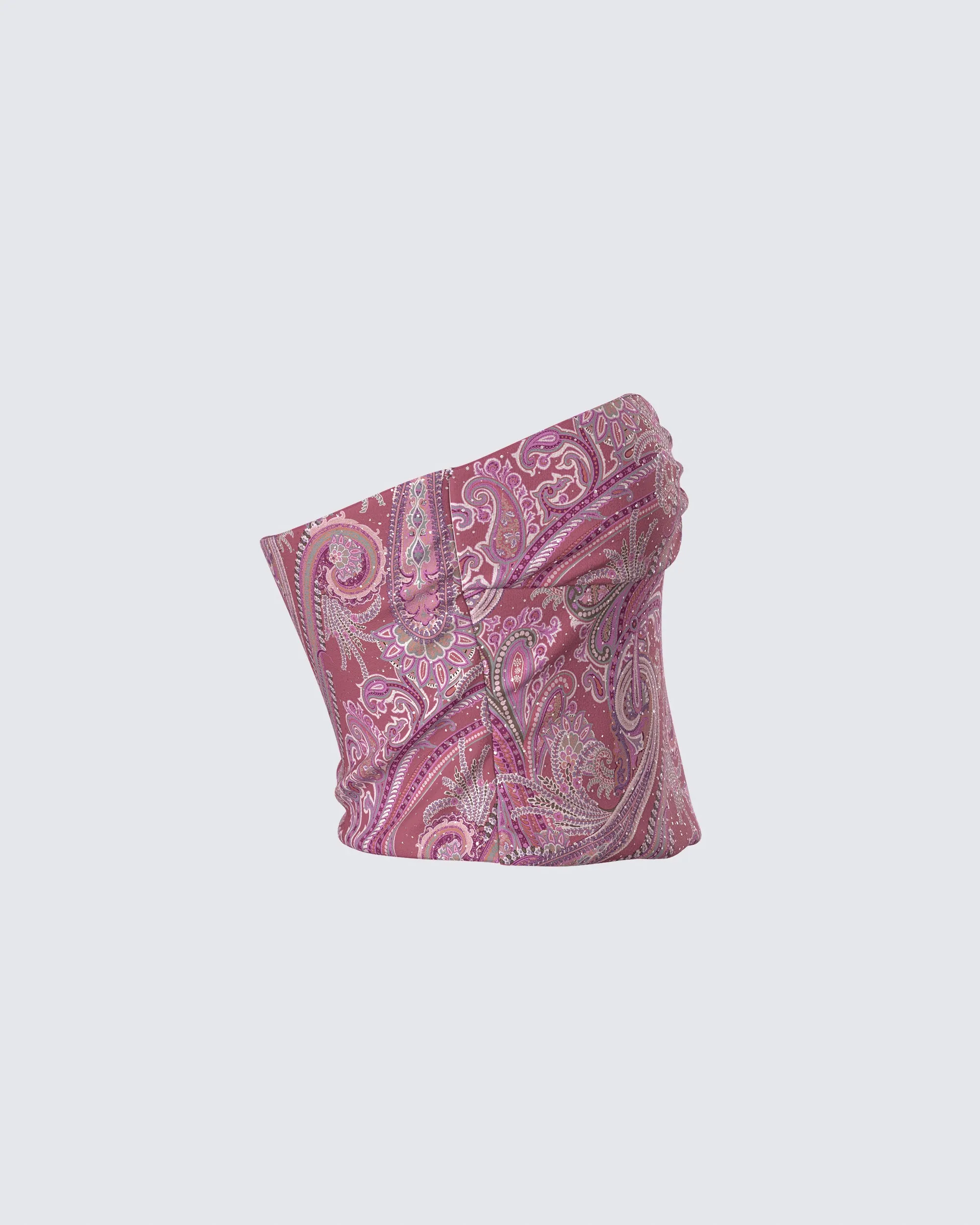 Adley Paisley Mesh Tube Top sold by Finesse product image thumbnail 2