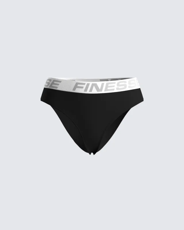 Samia Black Logo Panty sold by Finesse