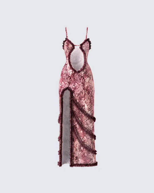 Javana Serpent Print Maxi Dress sold by Finesse