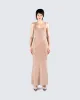 Lan Nude Rhinestone Maxi Dress sold by Finesse