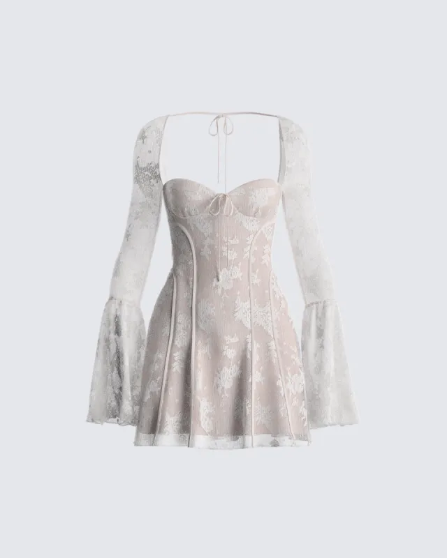 Kavita Ivory Lace Mini Dress sold by Finesse