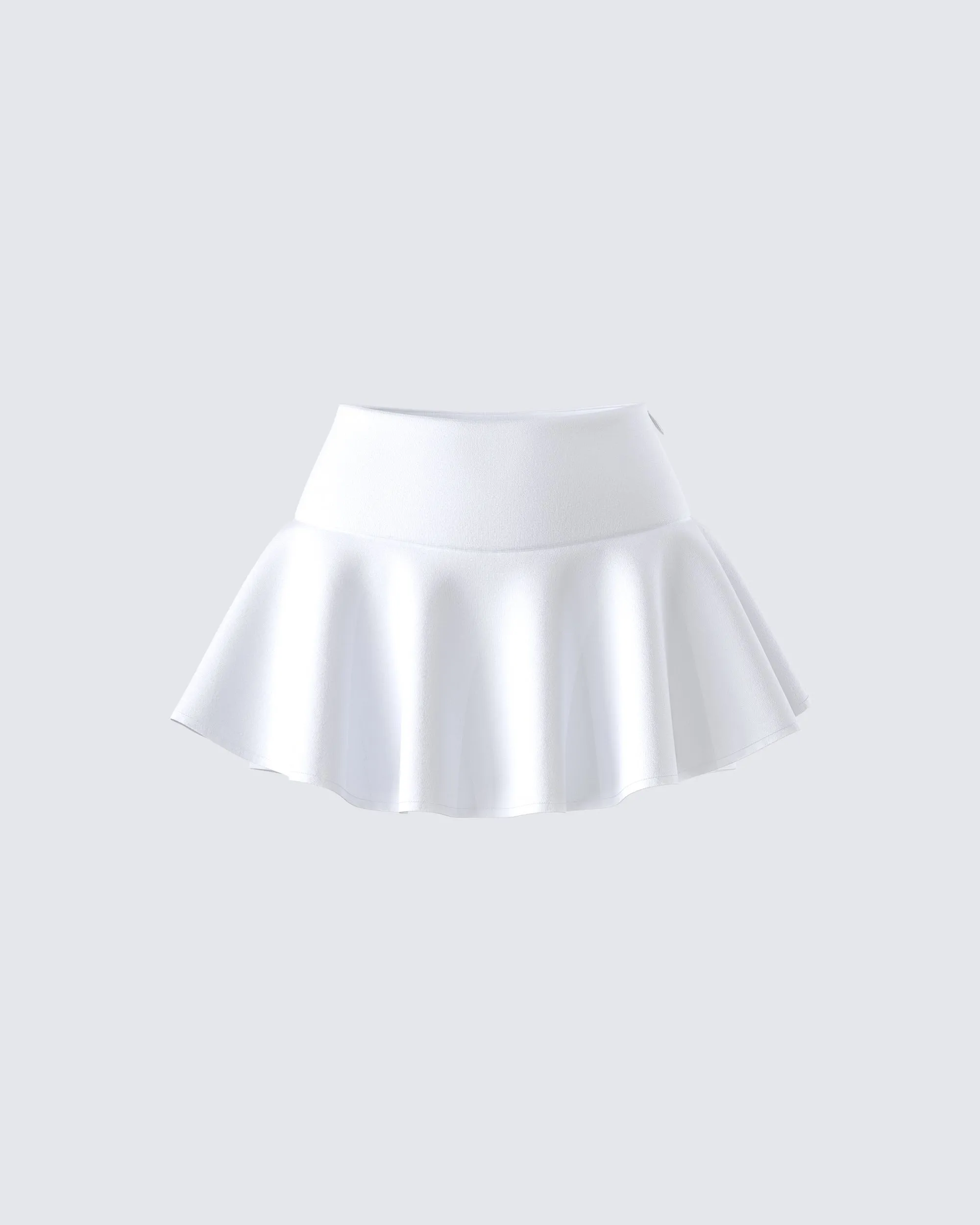 Pippa White Ruffle Tiered Skort sold by Finesse