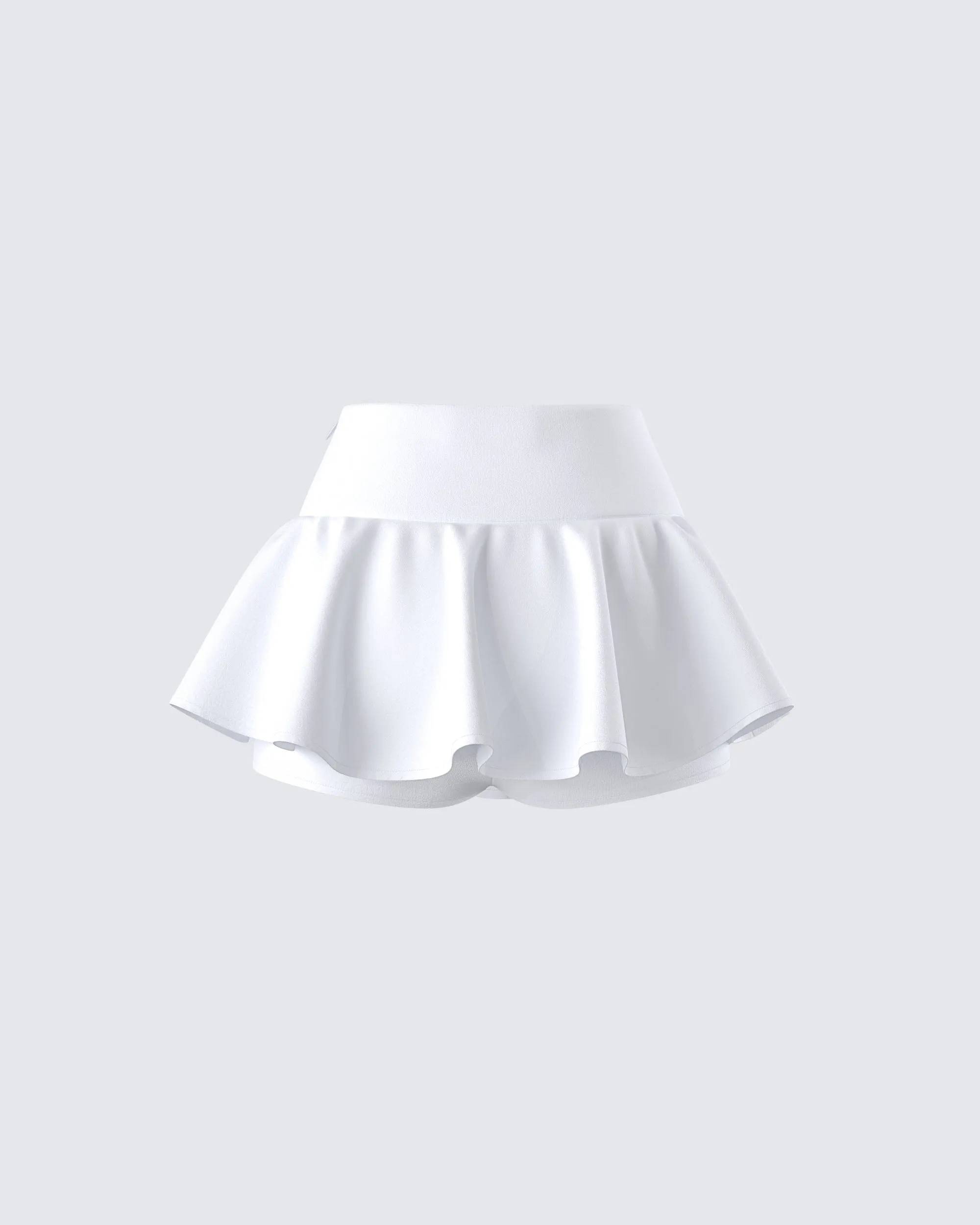 Pippa White Ruffle Tiered Skort sold by Finesse product image thumbnail 3
