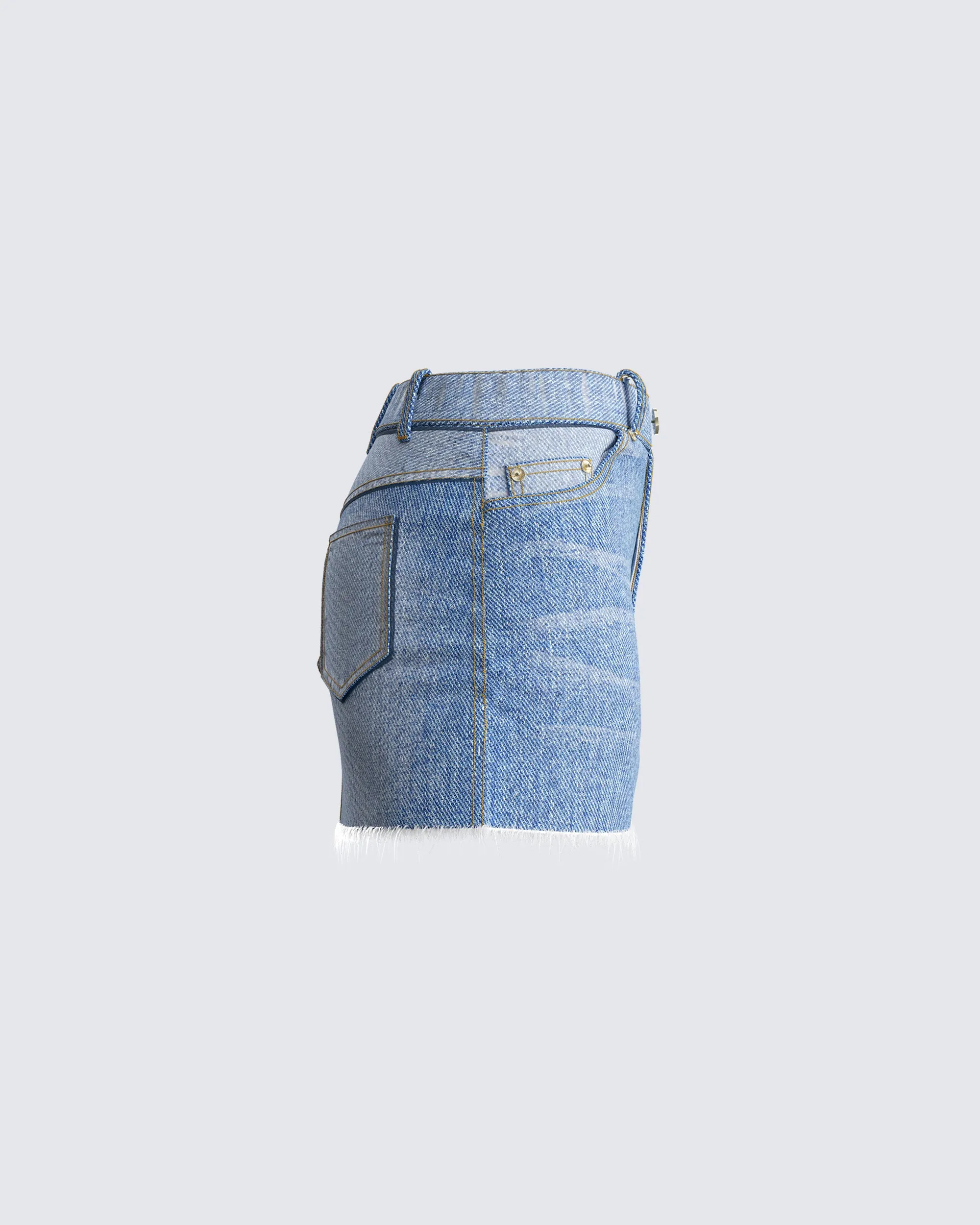 Inaya Blue Denim Mini Skirt sold by Finesse product image thumbnail 2