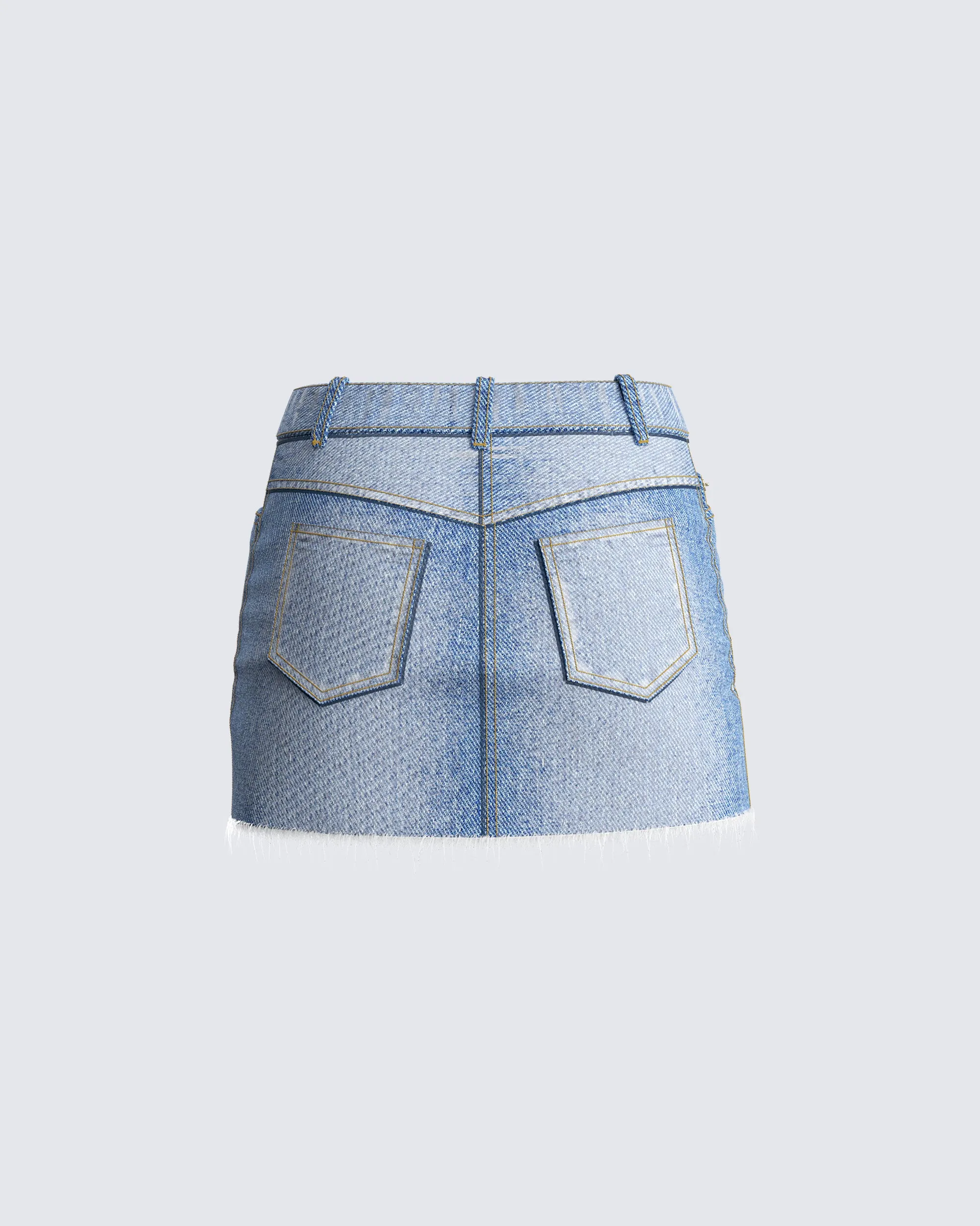 Inaya Blue Denim Mini Skirt sold by Finesse product image thumbnail 3