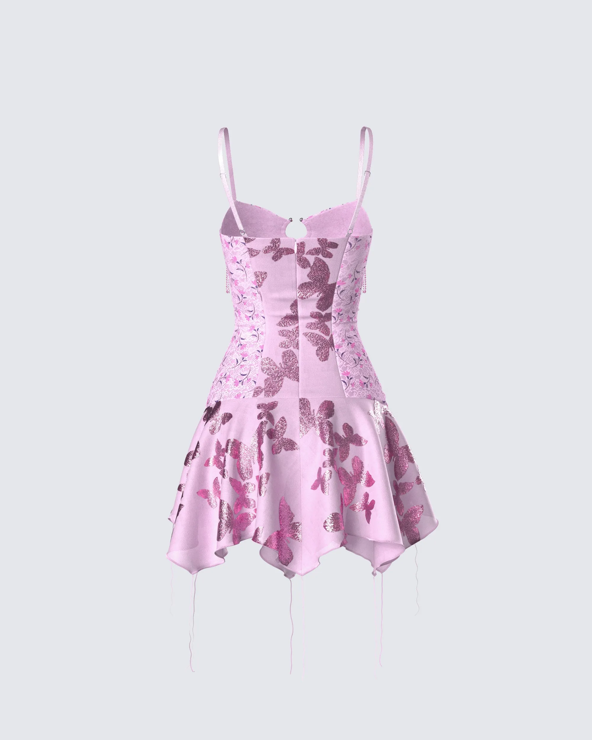 Jaxie Pink Lace Sequin Micro Mini Dress sold by Finesse product image thumbnail 3