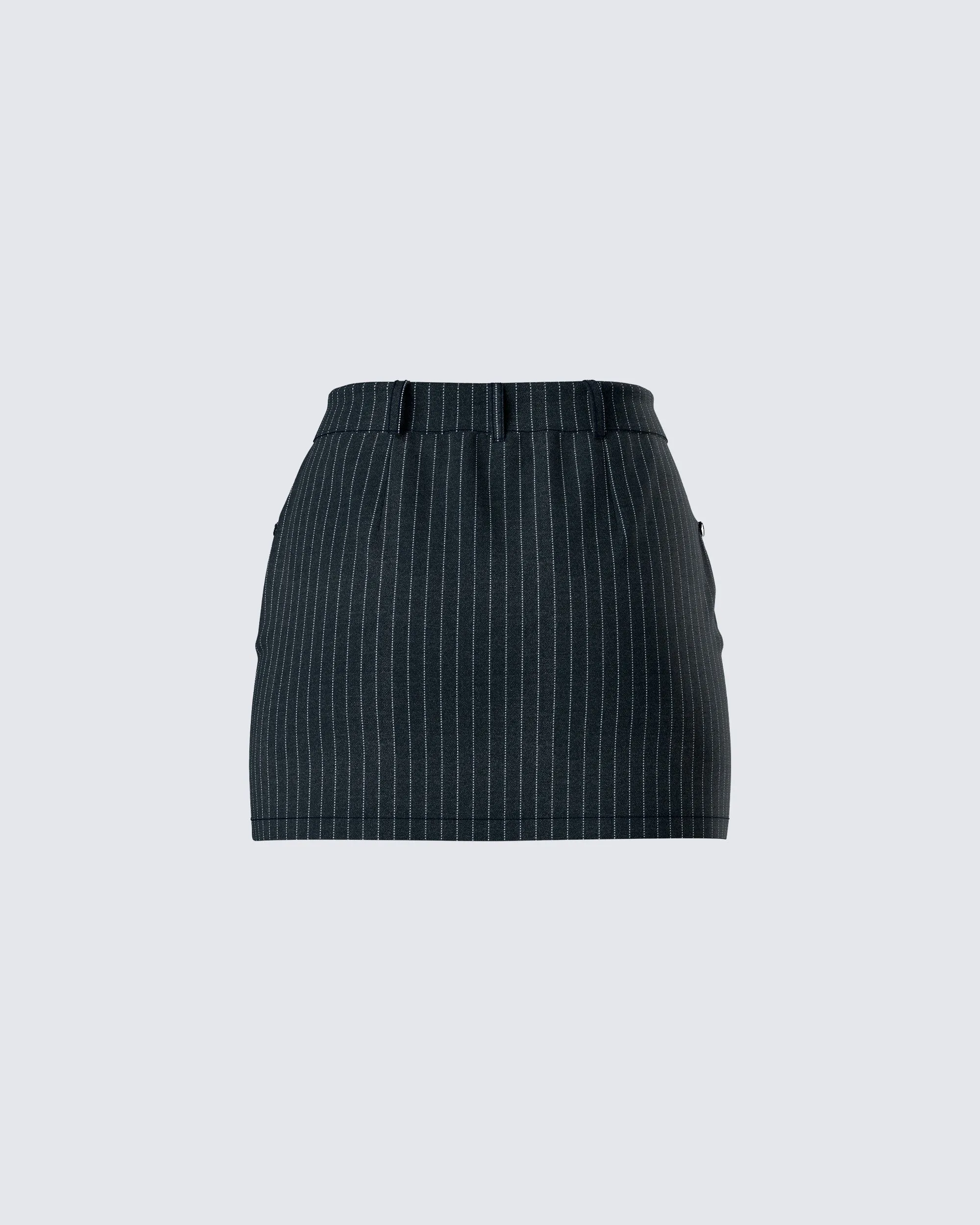 Jennifer Black Stripe Mini Skirt sold by Finesse product image thumbnail 3