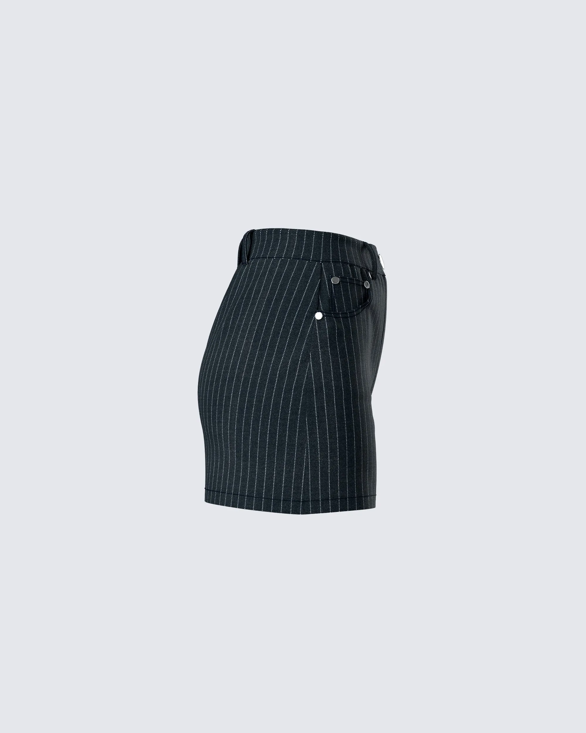 Jennifer Black Stripe Mini Skirt sold by Finesse product image thumbnail 2