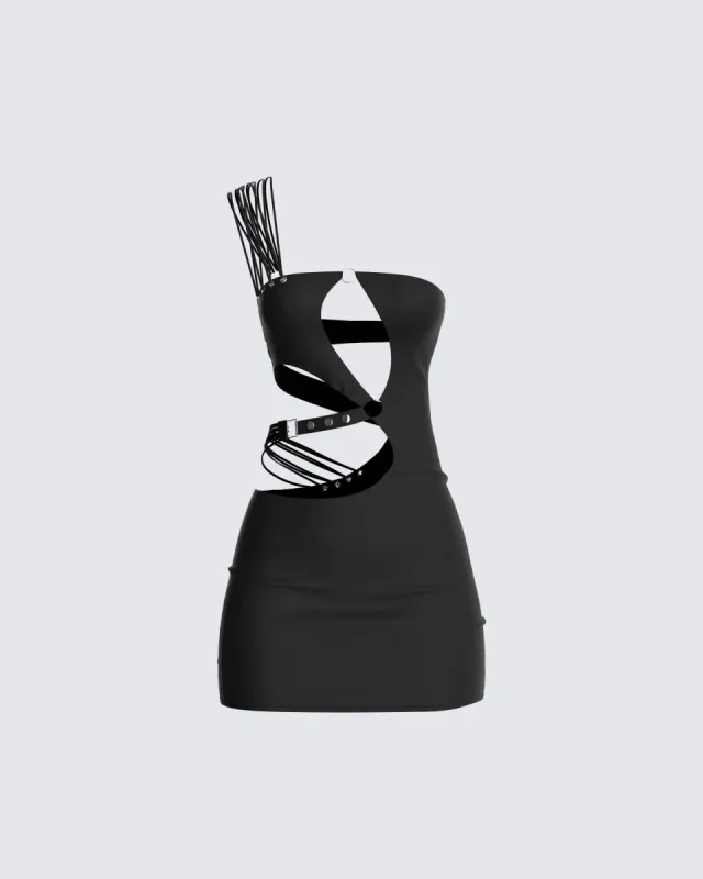 Cecily Black Mini Dress sold by Finesse