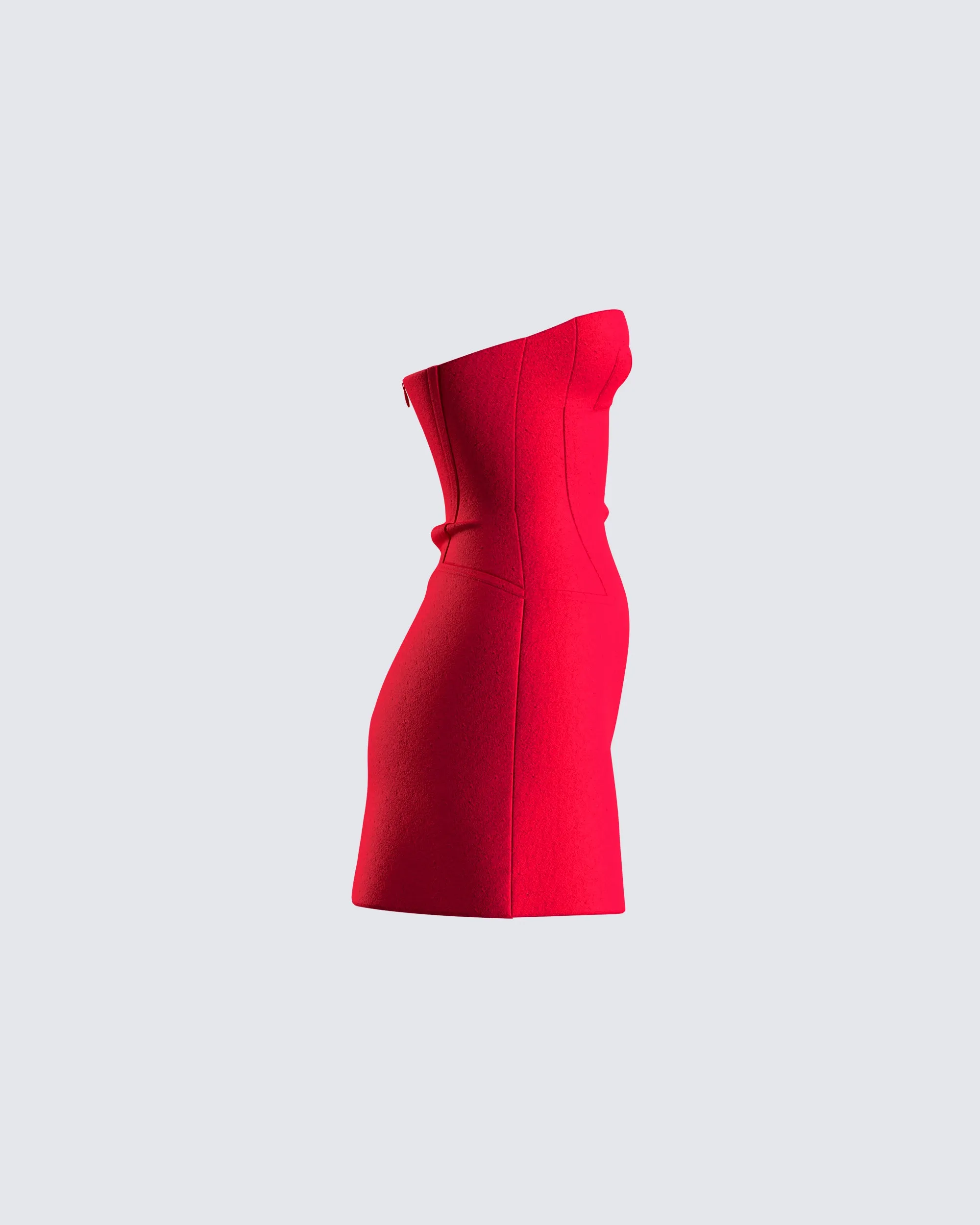 Farida Red Strapless Mini Dress sold by Finesse product image thumbnail 2