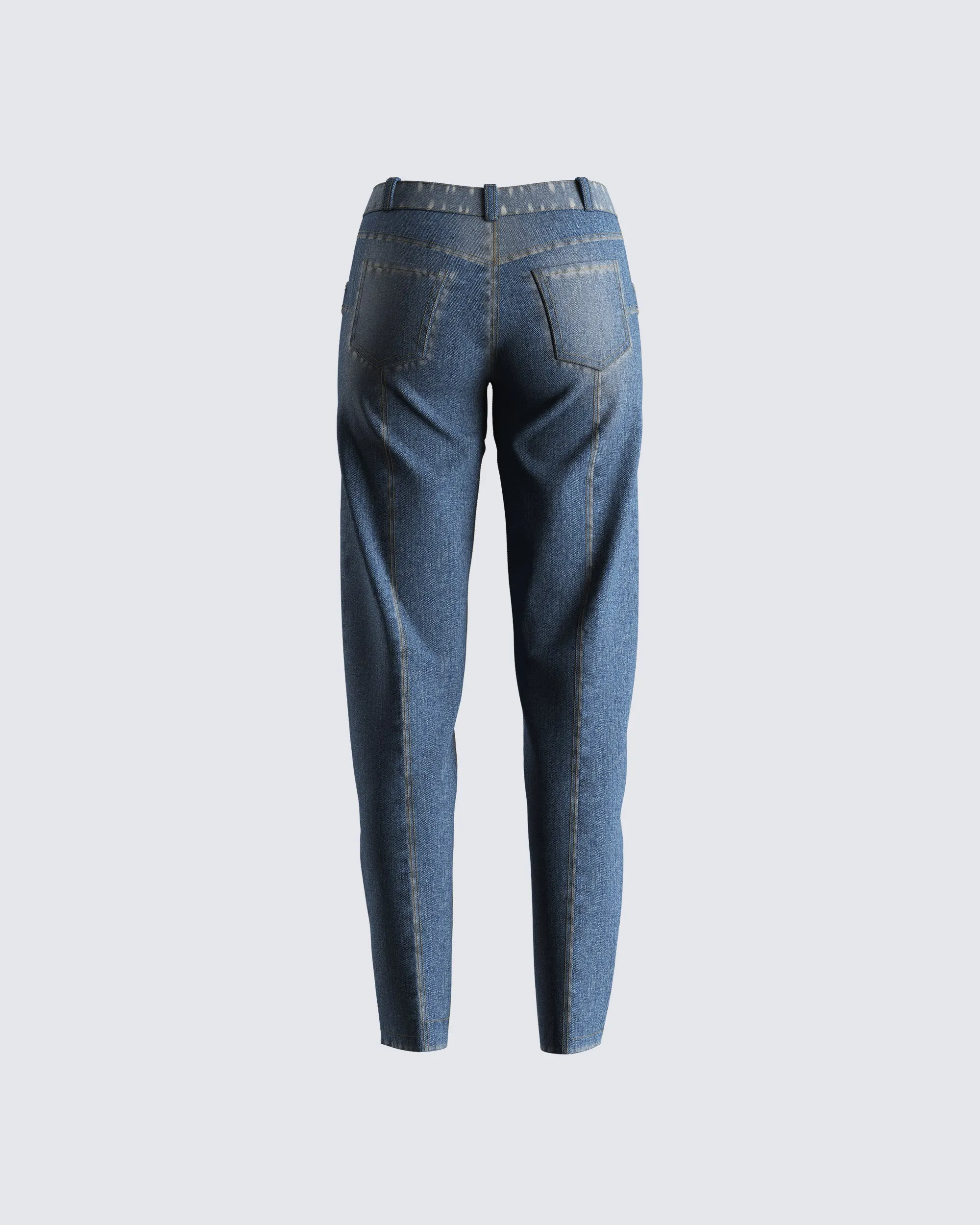 Audrey Blue Mid Rise Jeans sold by Finesse product image thumbnail 3