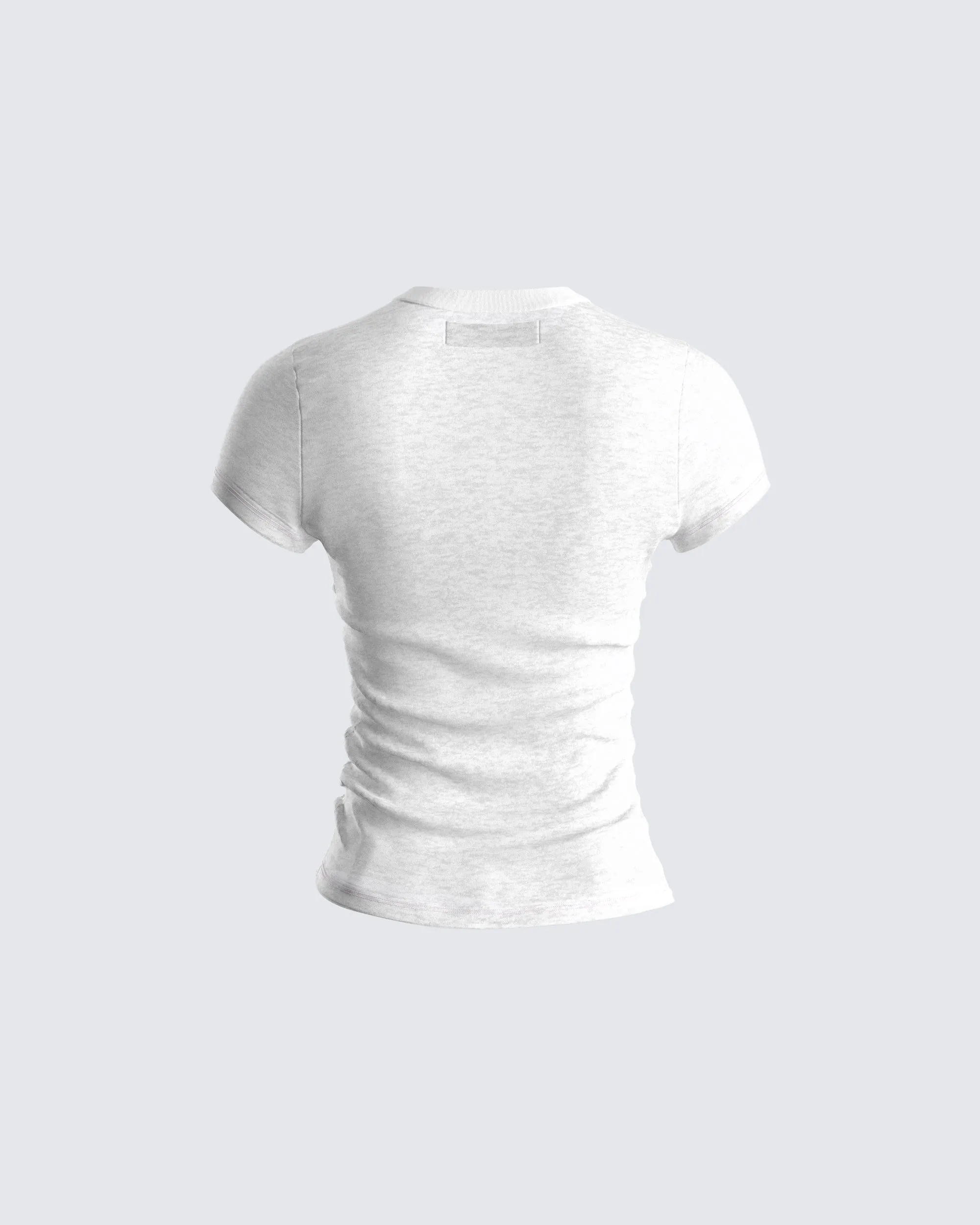 Asher White Slub Knit T Shirt Top sold by Finesse product image thumbnail 3