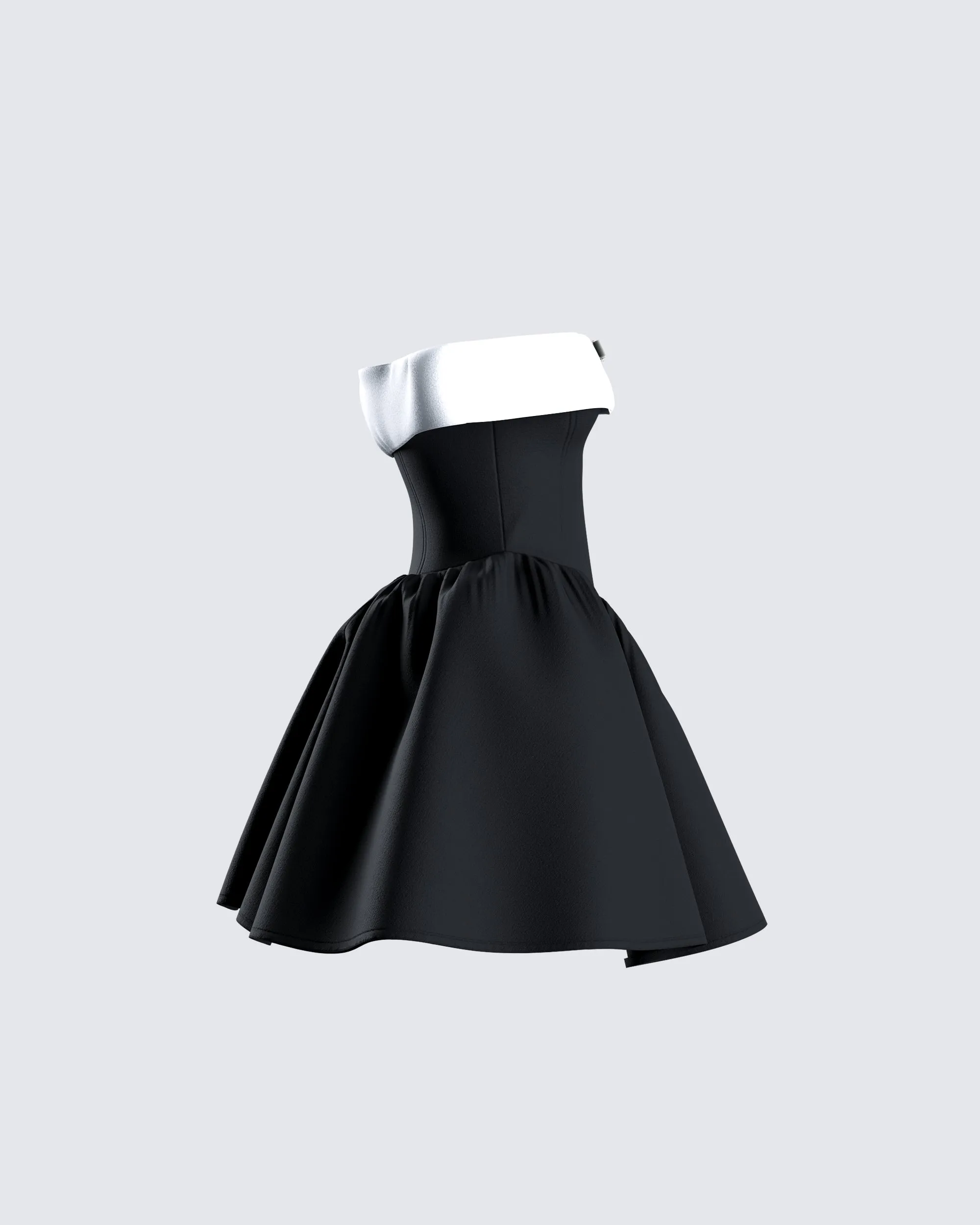 Vale Black Off Shoulder Mini Dress | Parallel