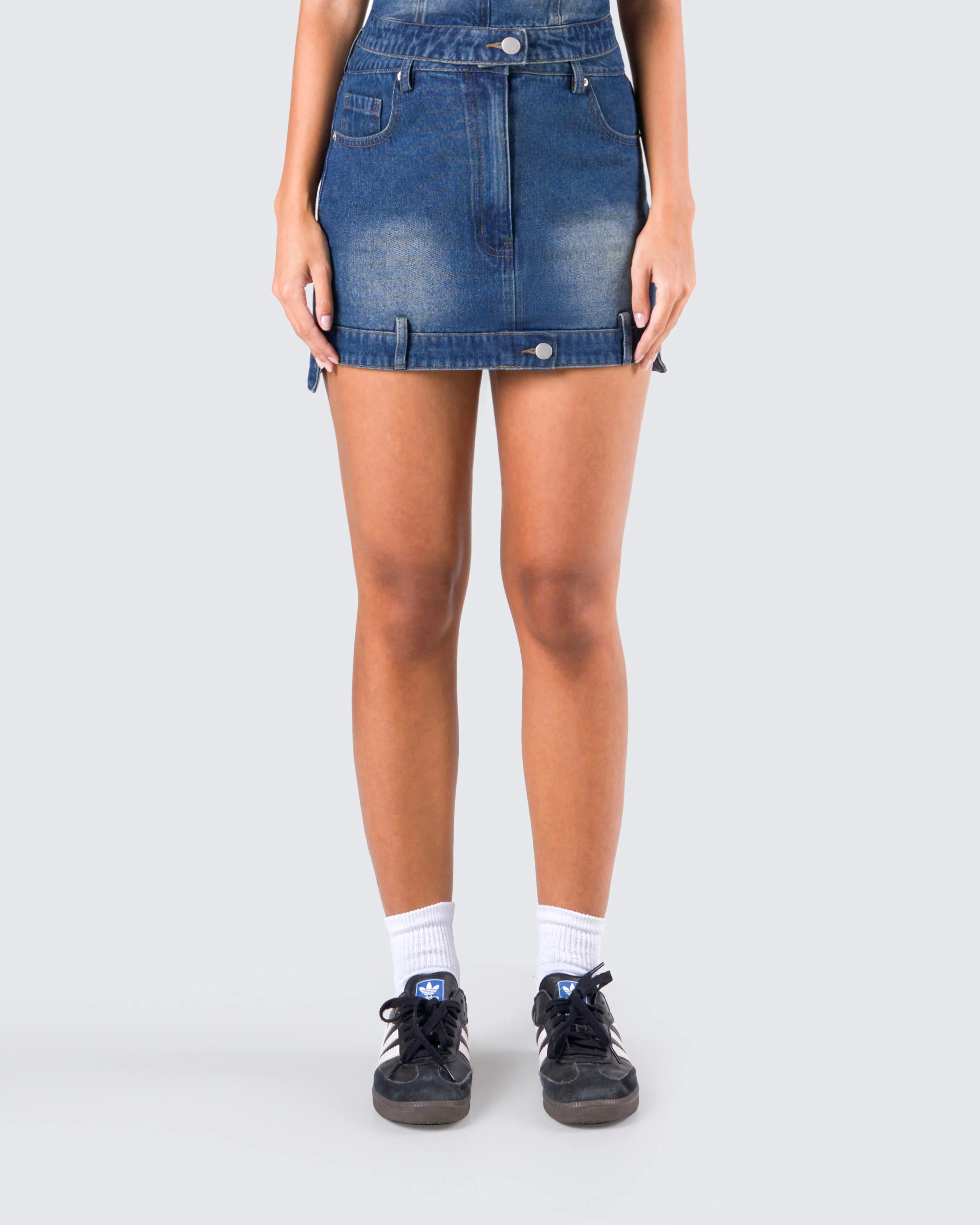 Georgina Blue Denim Mini Skirt sold by Finesse product image thumbnail 4