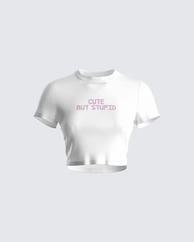 Baltica White Jersey Graphic Top sold by Finesse