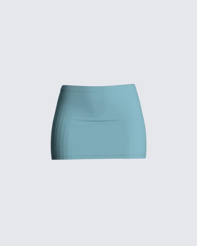 Jones Blue Mini Skirt sold by Finesse