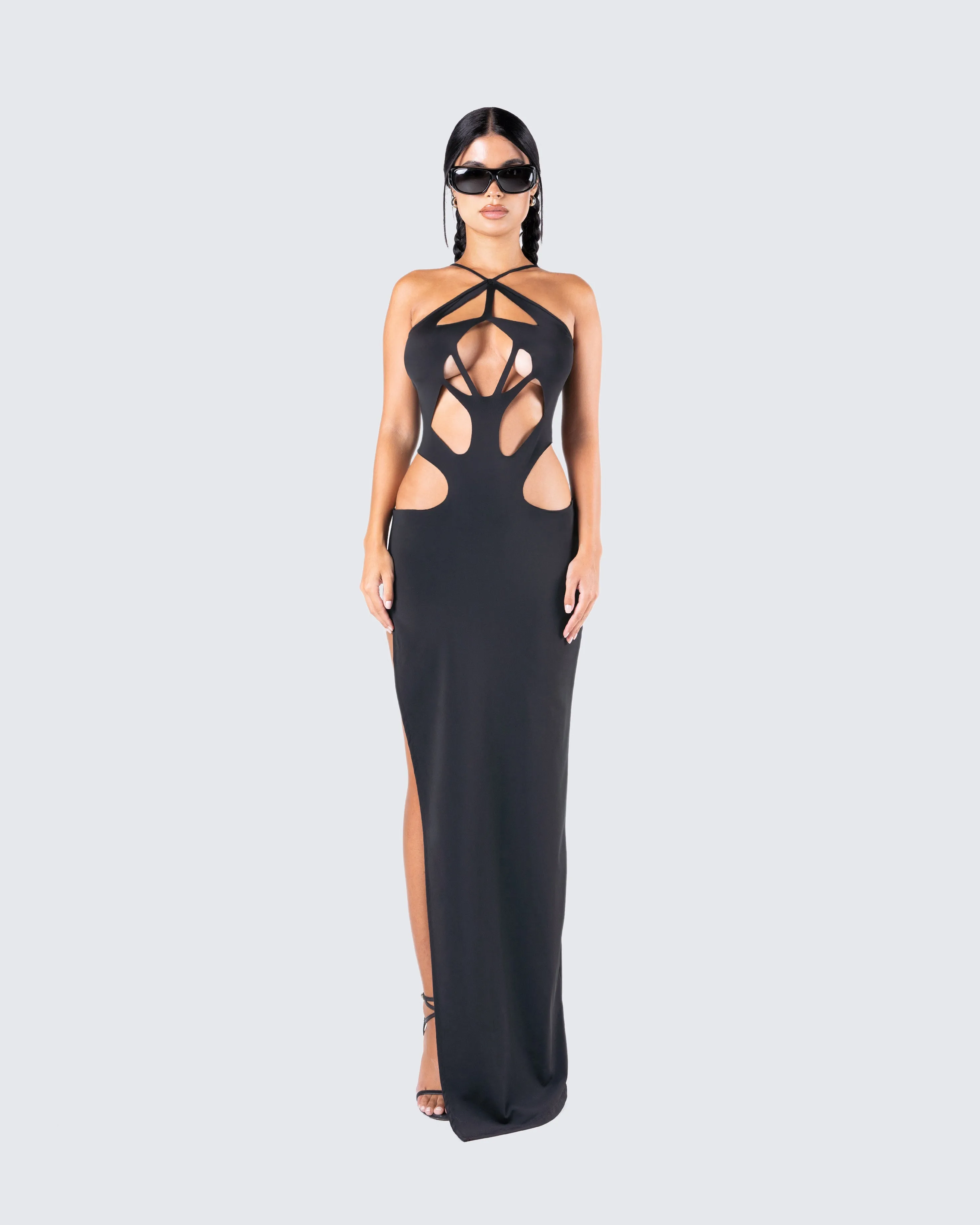 Carrie Black Cut Out Dress sold by Finesse product image thumbnail 4