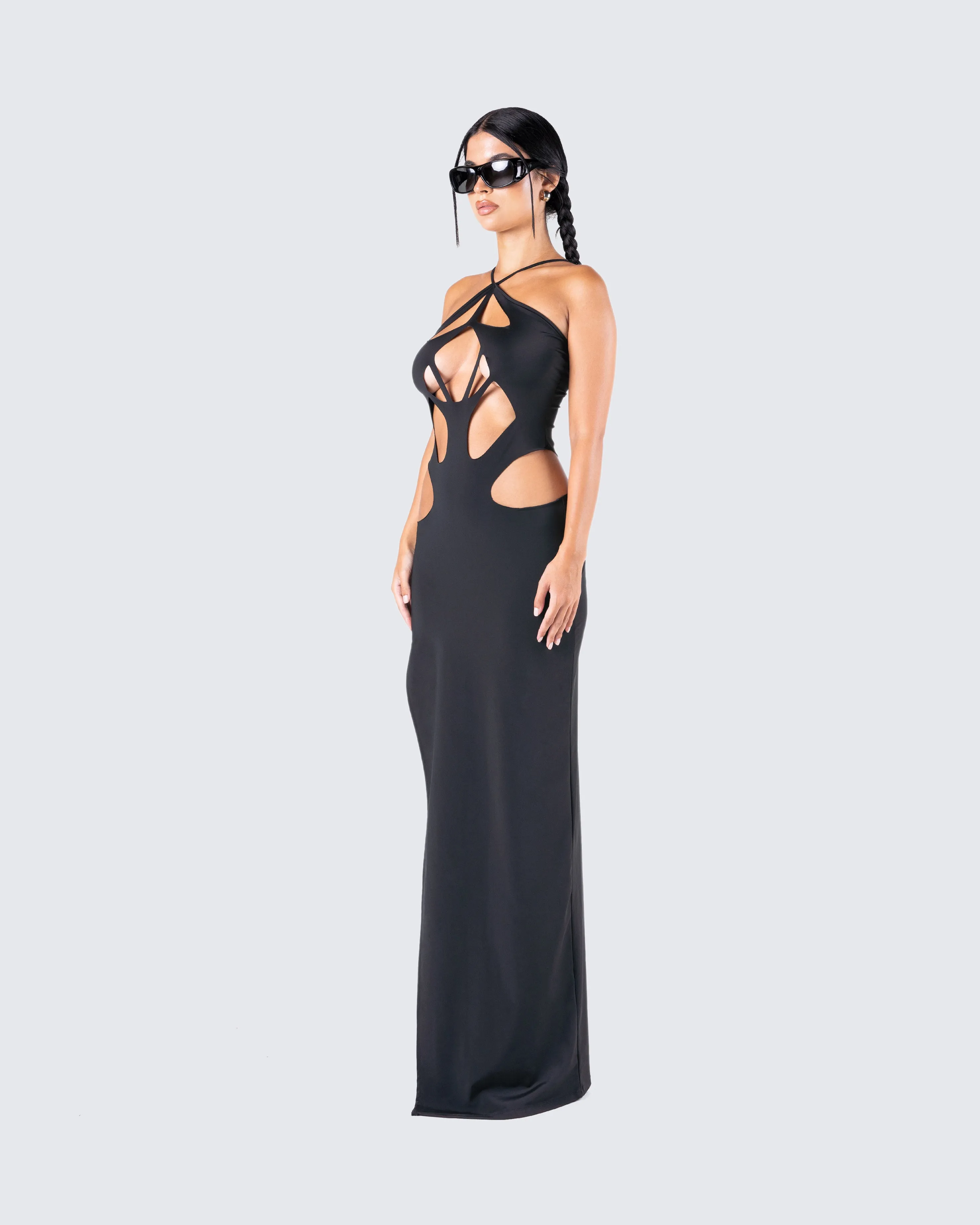 Carrie Black Cut Out Dress sold by Finesse product image thumbnail 5