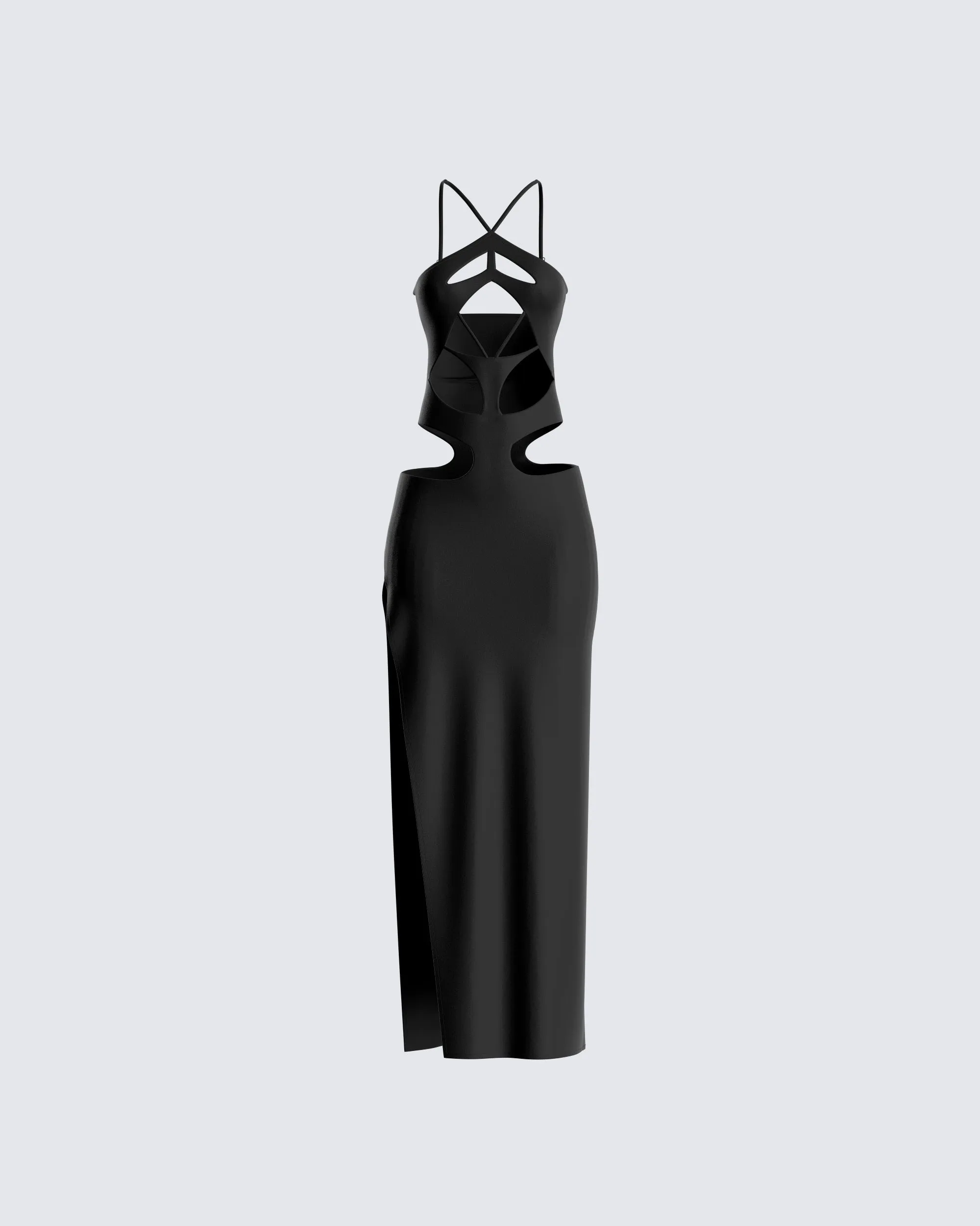 Carrie Black Cut Out Dress sold by Finesse