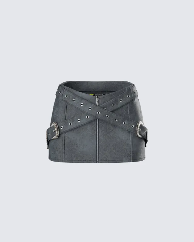 Eirene Vegan Leather Mini Skirt sold by Finesse