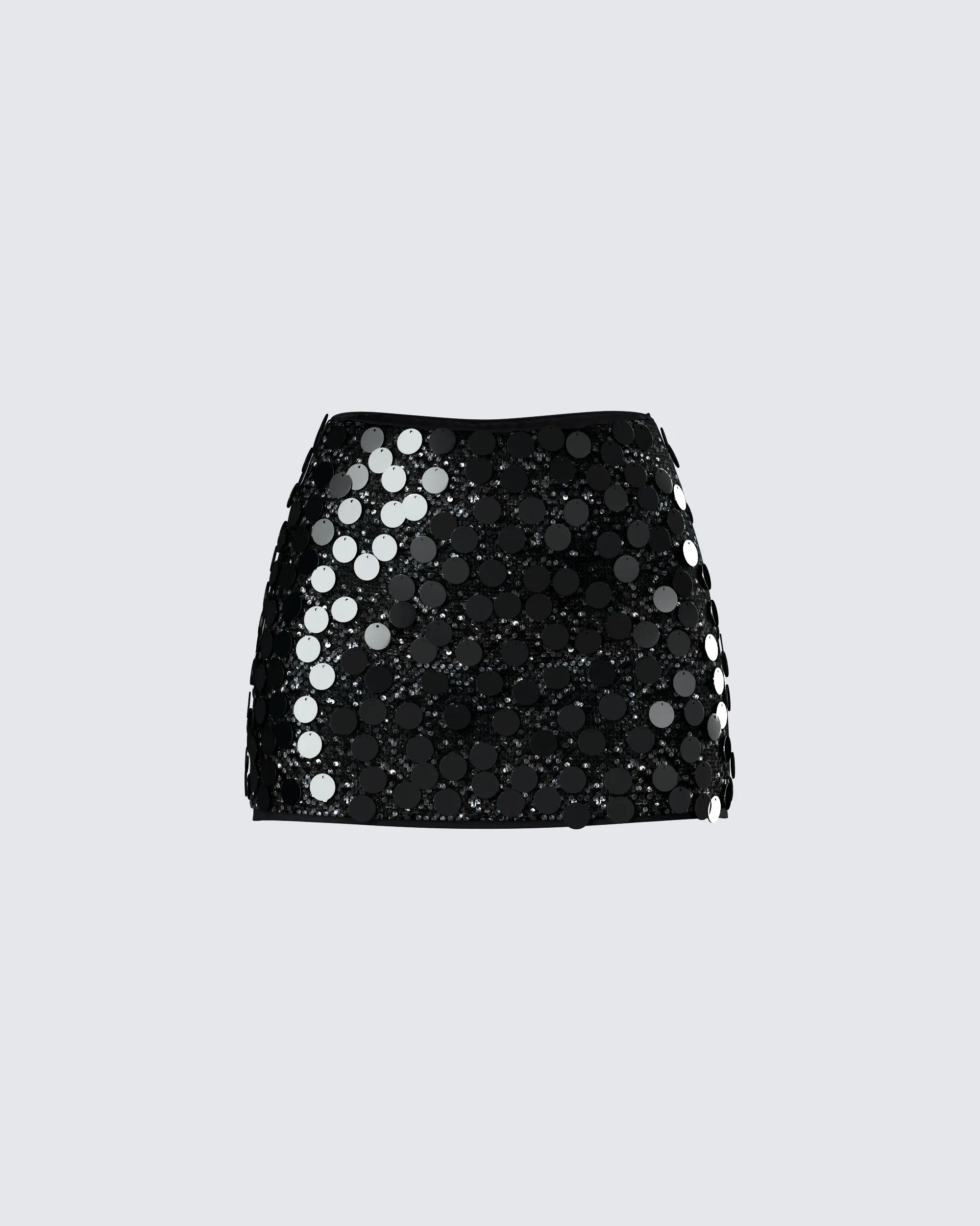 Philo Black Sequin Mini Skirt sold by Finesse